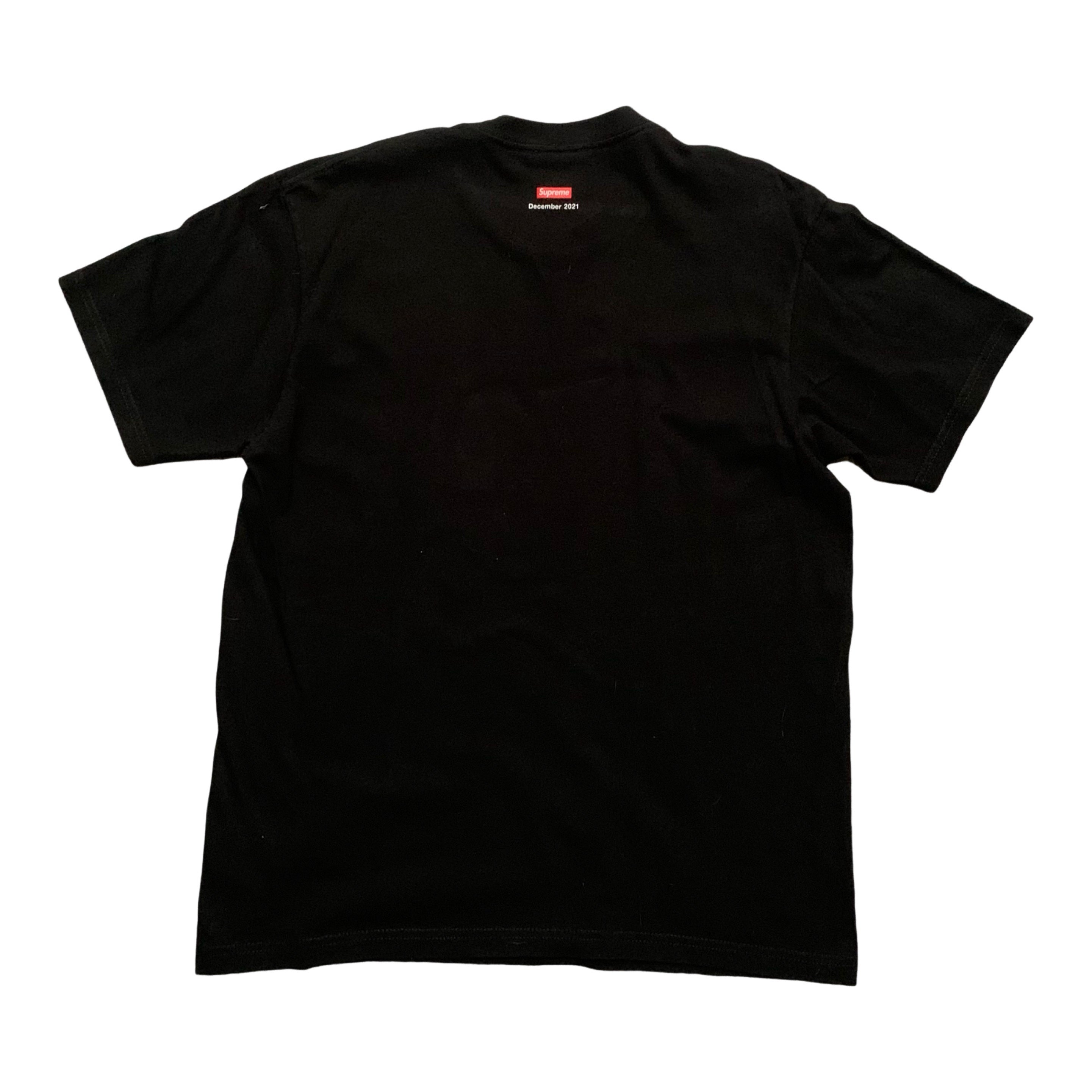 Supreme Medium Spend It Black Tee Merry Christmas 2021