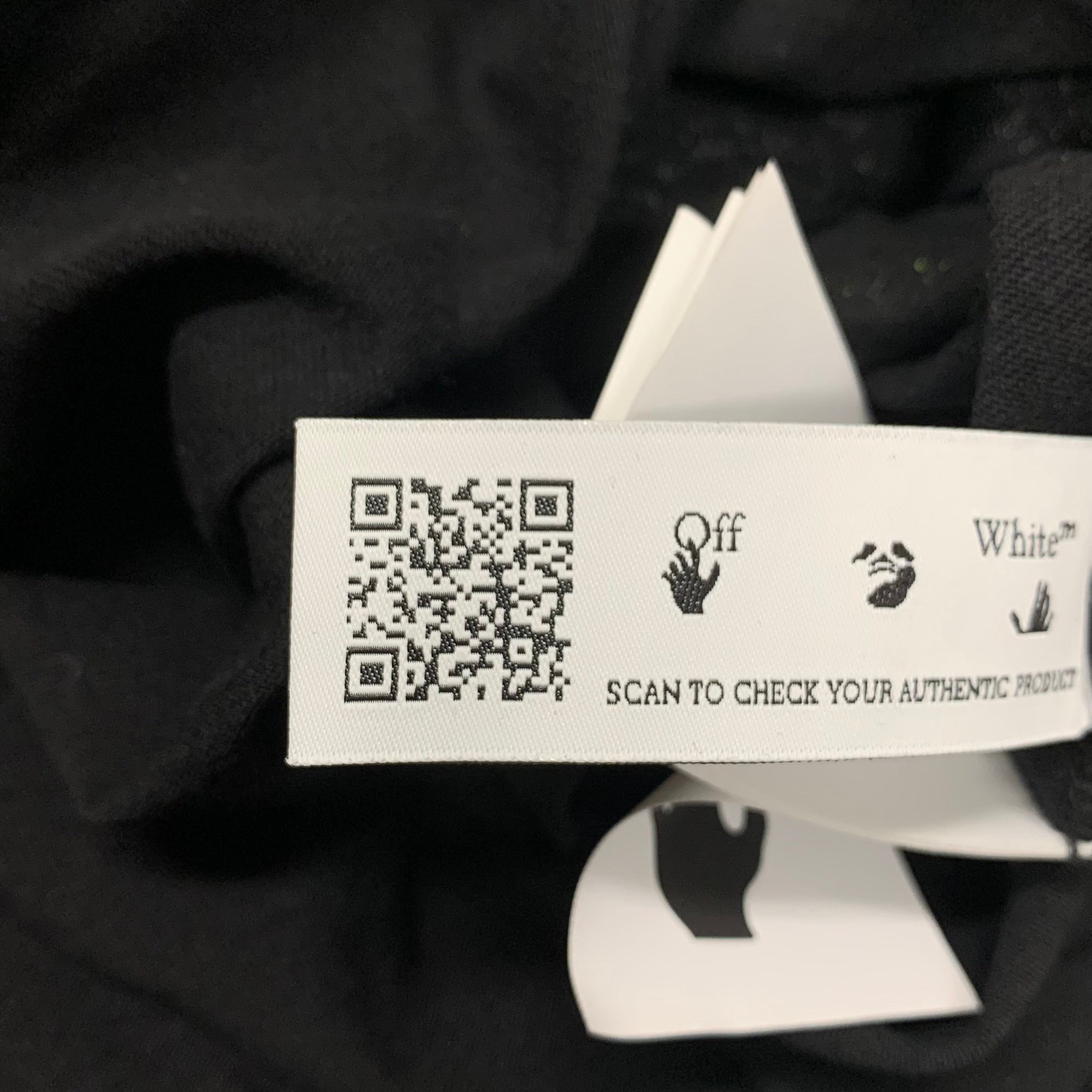 Off White Medium Tee Exactly The Opposite Arrows Black T-Shirt Virgil Abloh
