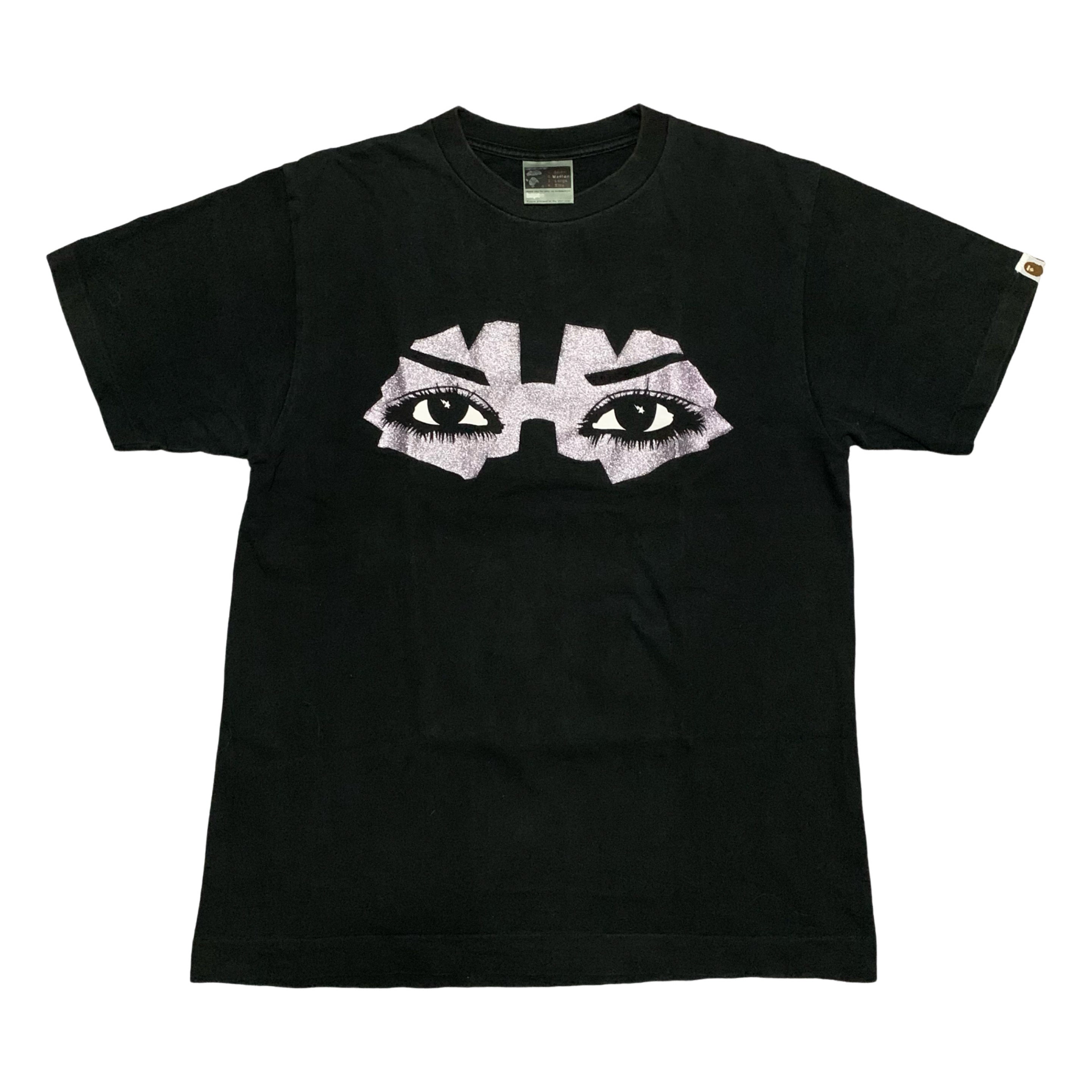 Bape Medium Eyes Graphic Black Tee A Bathing Ape Vintage 90s Baby