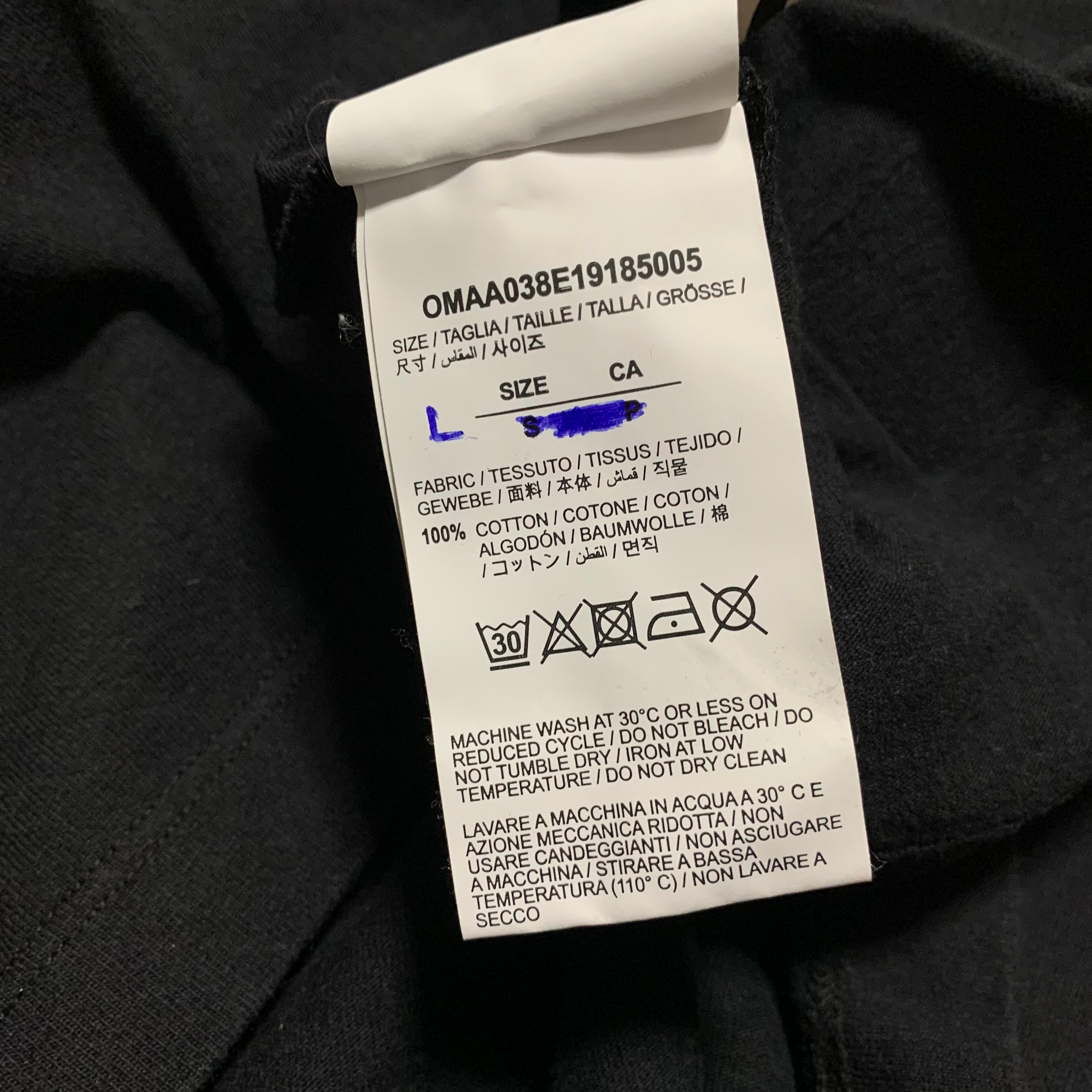 Off White Large Mariana De Silva Black Tee Virgil Abloh