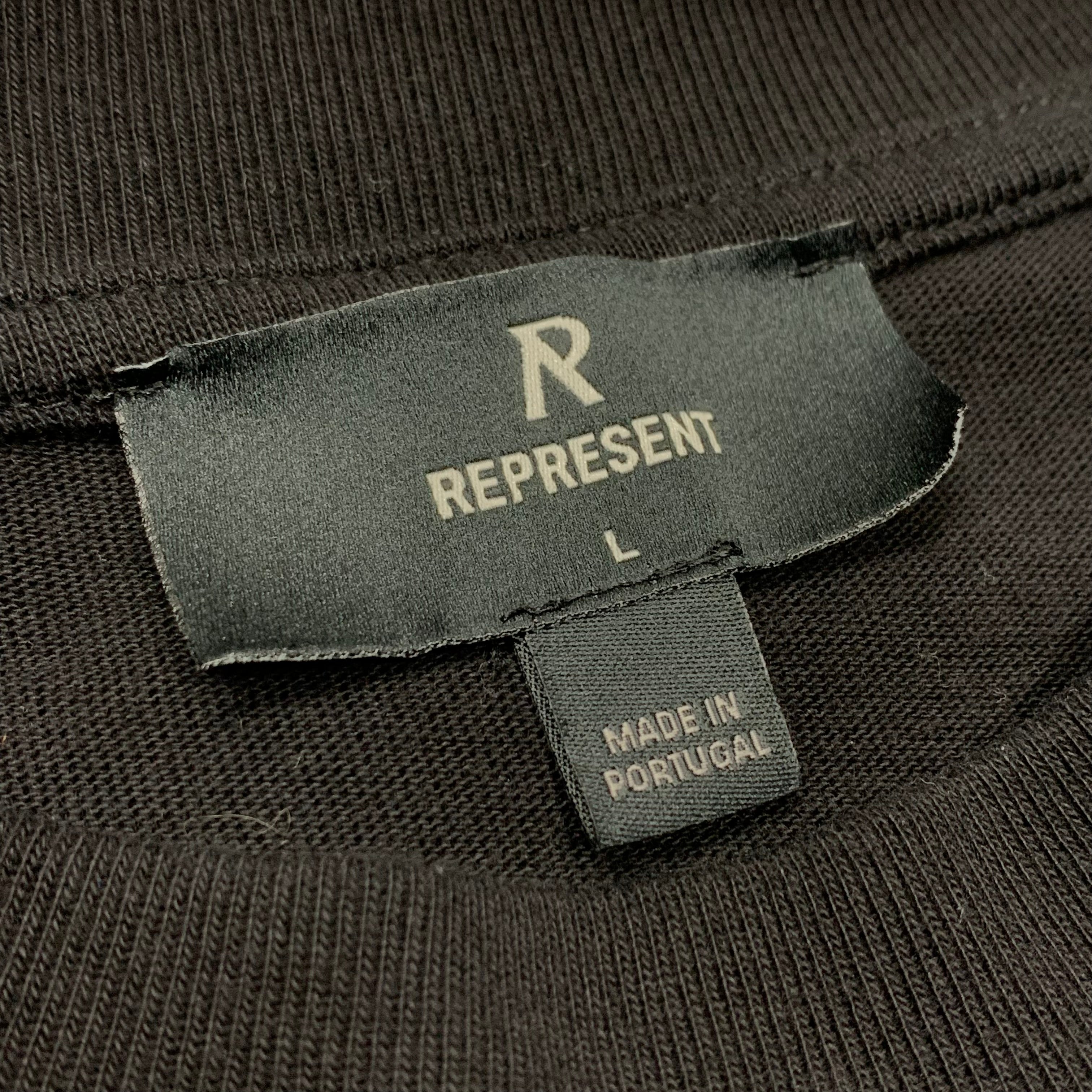 Represent Large Tee Icarus Jet Black T-Shirt