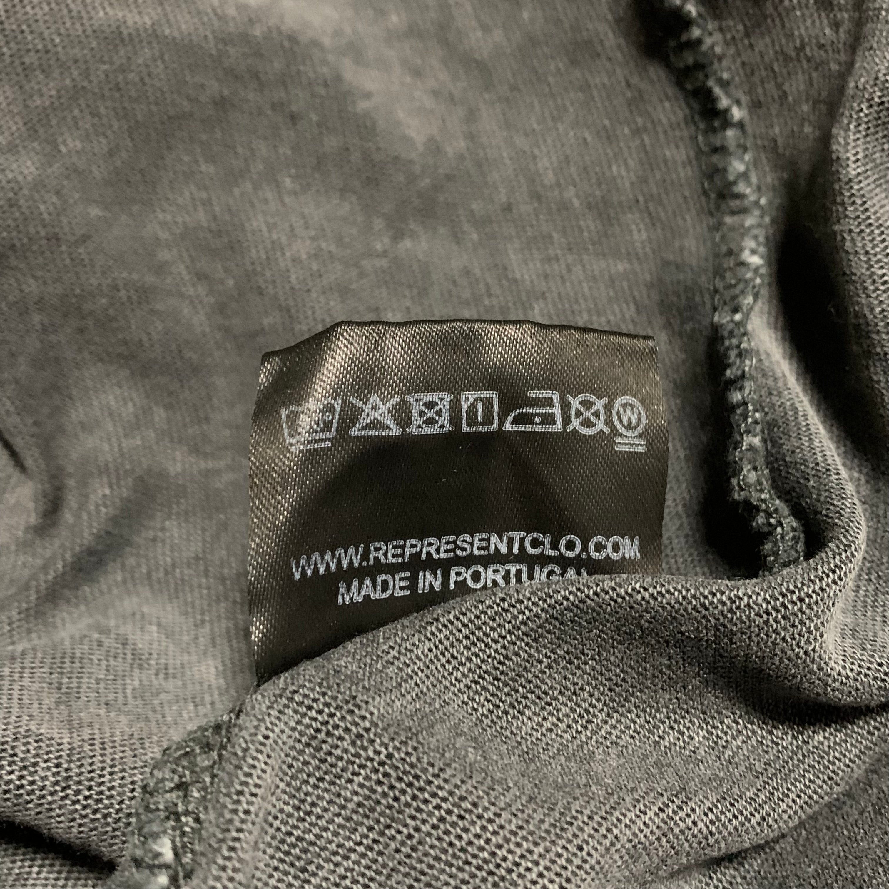 Represent XS Leopard Graphic Vintage Black Tee