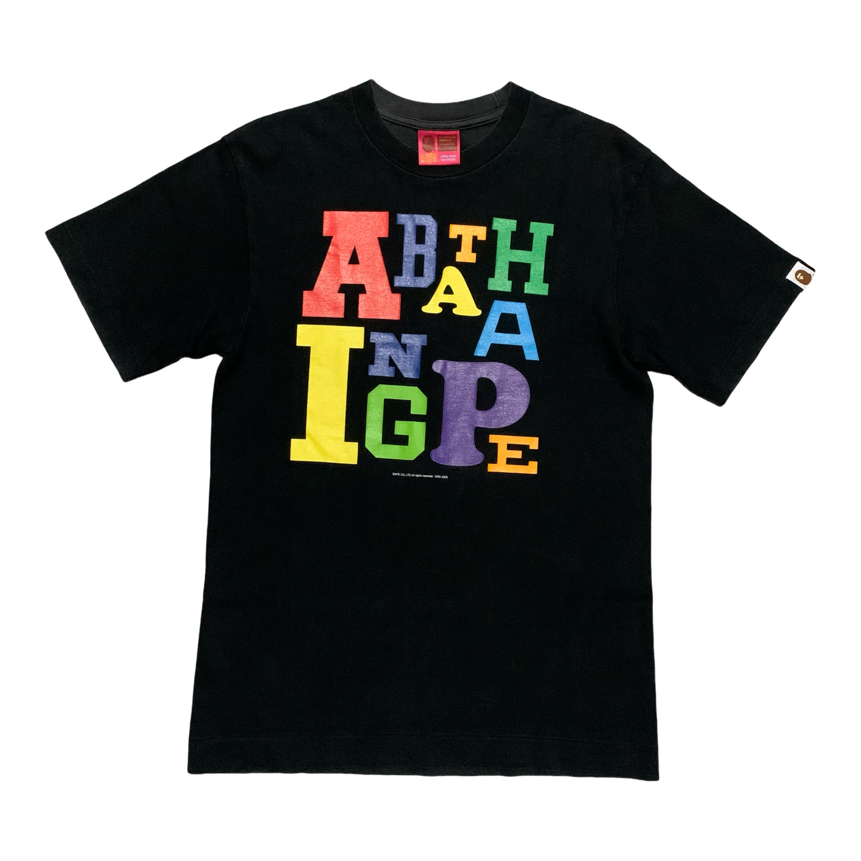 Bape Small Multi Graphic Black Tee A Bathing Ape 2005