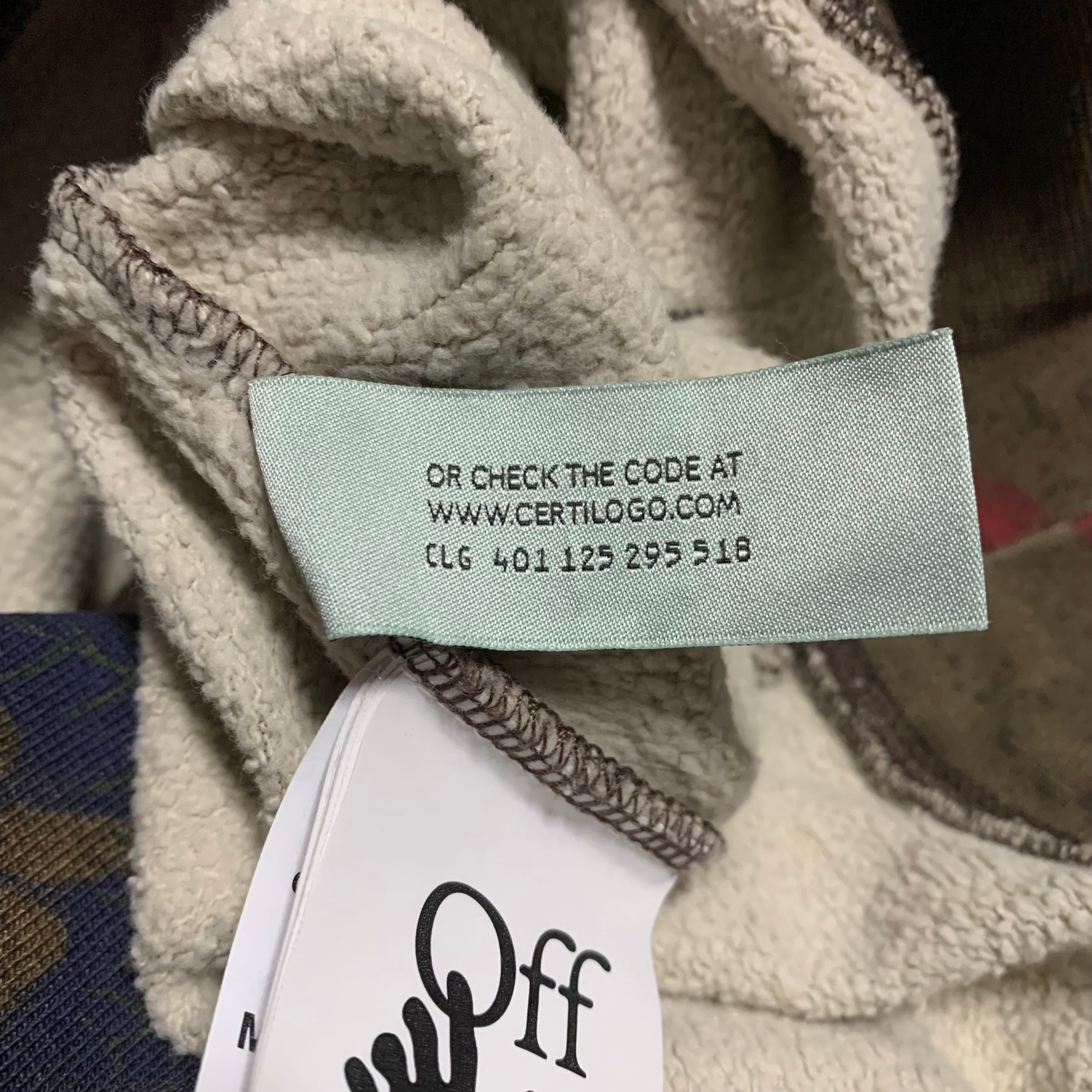 Off White Small Leaf Arrows Green Camo Hoodie Virgil Abloh