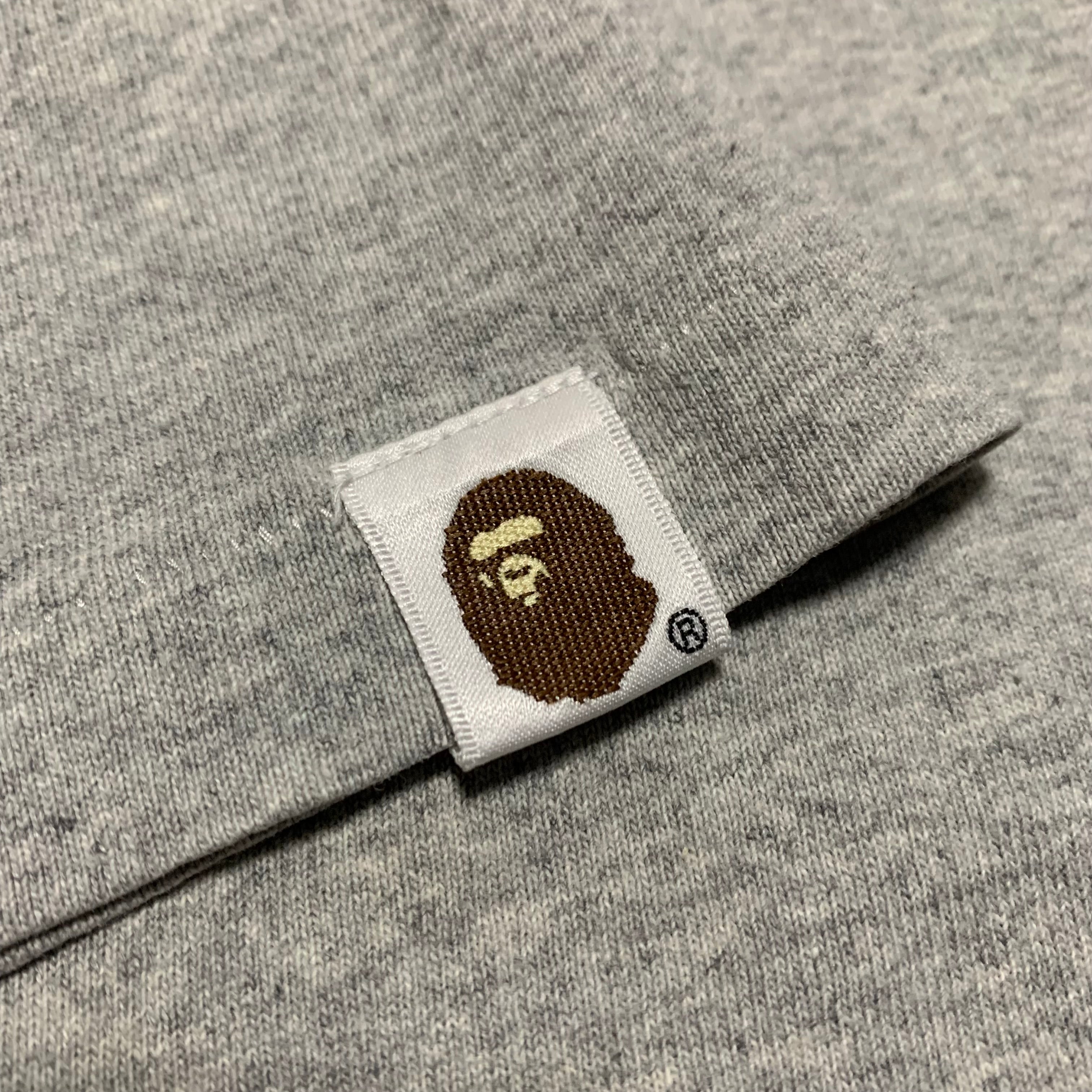 Bape Medium Neon Ape Graphic Grey Tee 2010