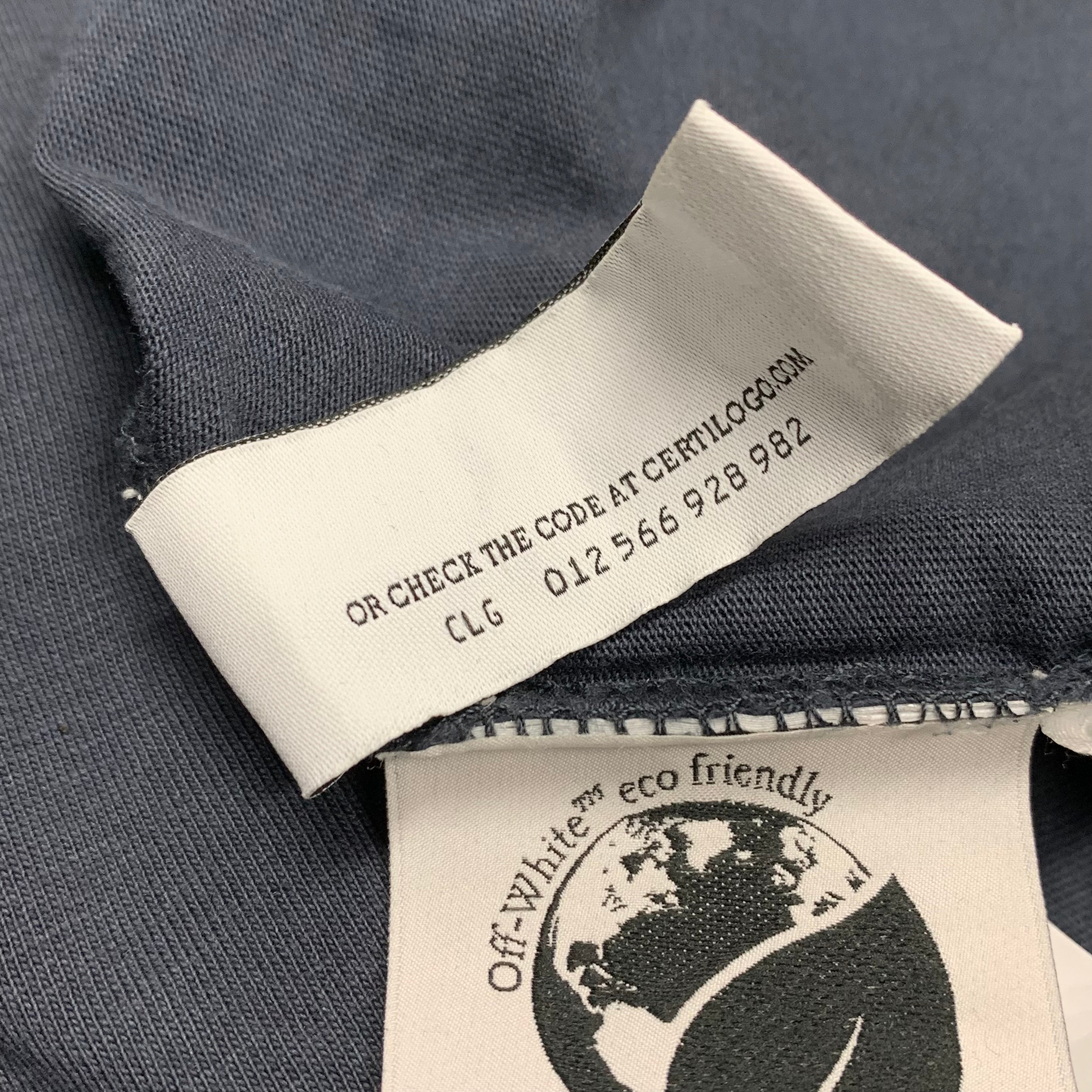 Off White Large Tee Marker Arrows Blue T-Shirt Virgil Abloh