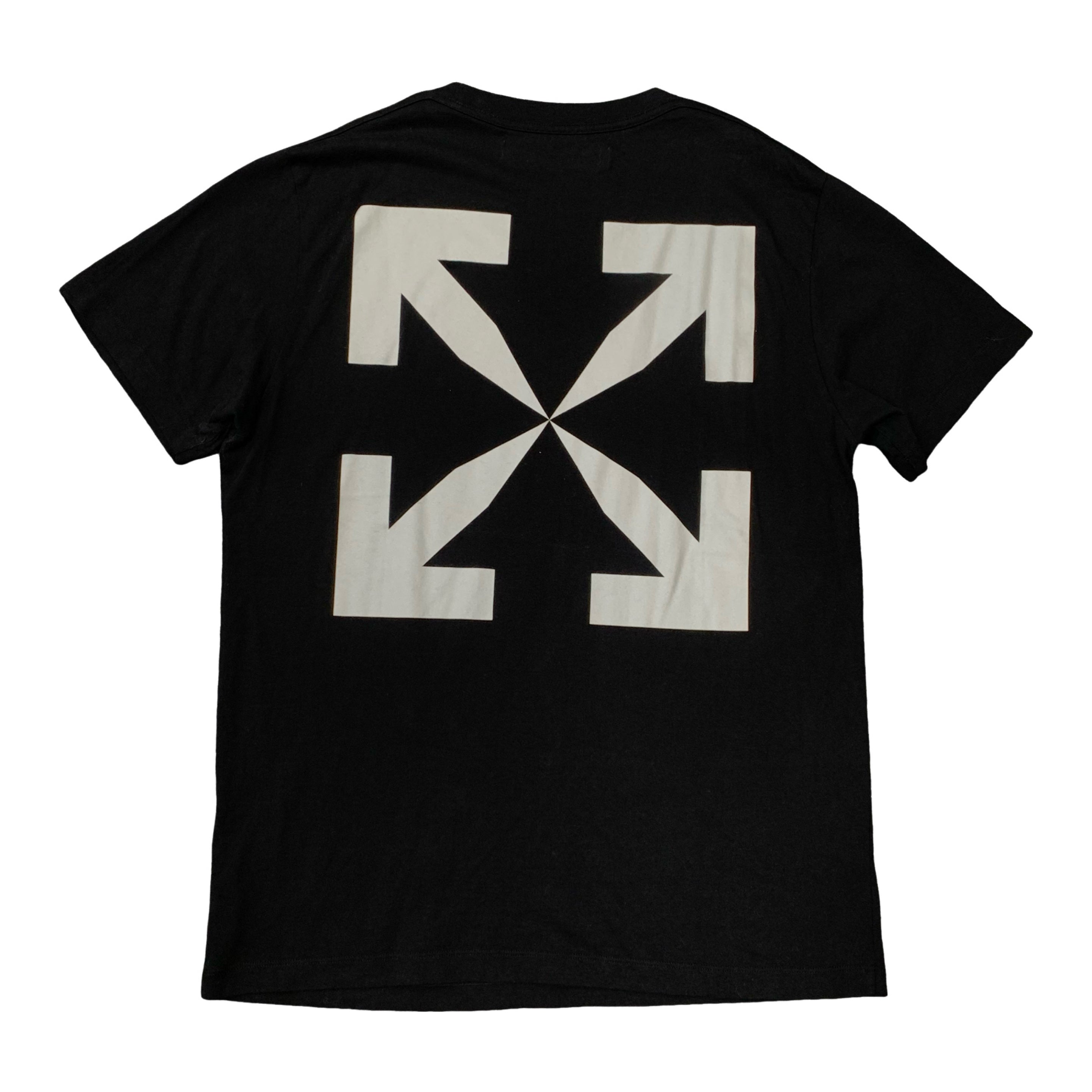 Off White Medium Tee Pascal Skeleton Arrows Black T-Shirt Virgil Abloh