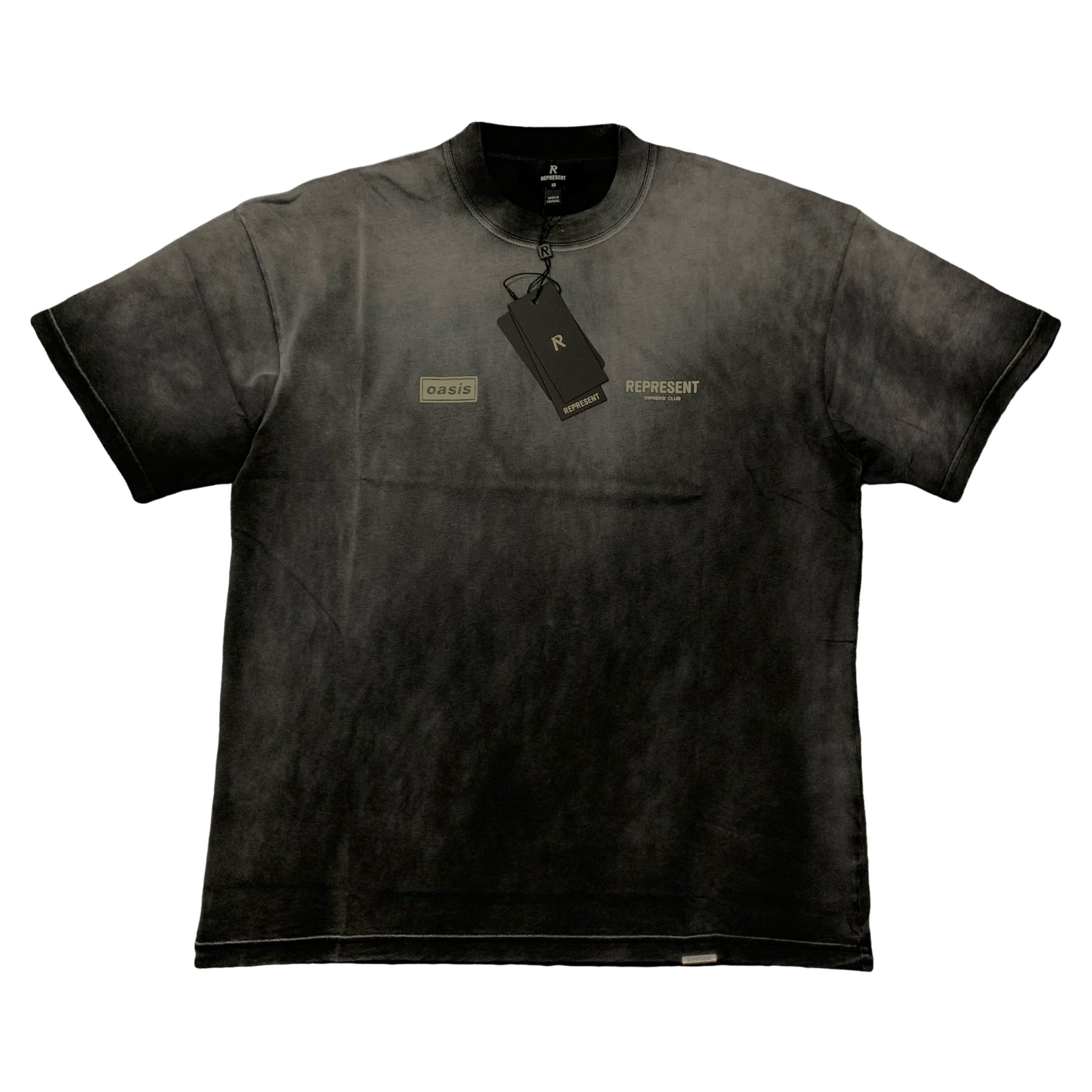 Represent XS Tee Oasis Owners Club Stained Black T-Shirt