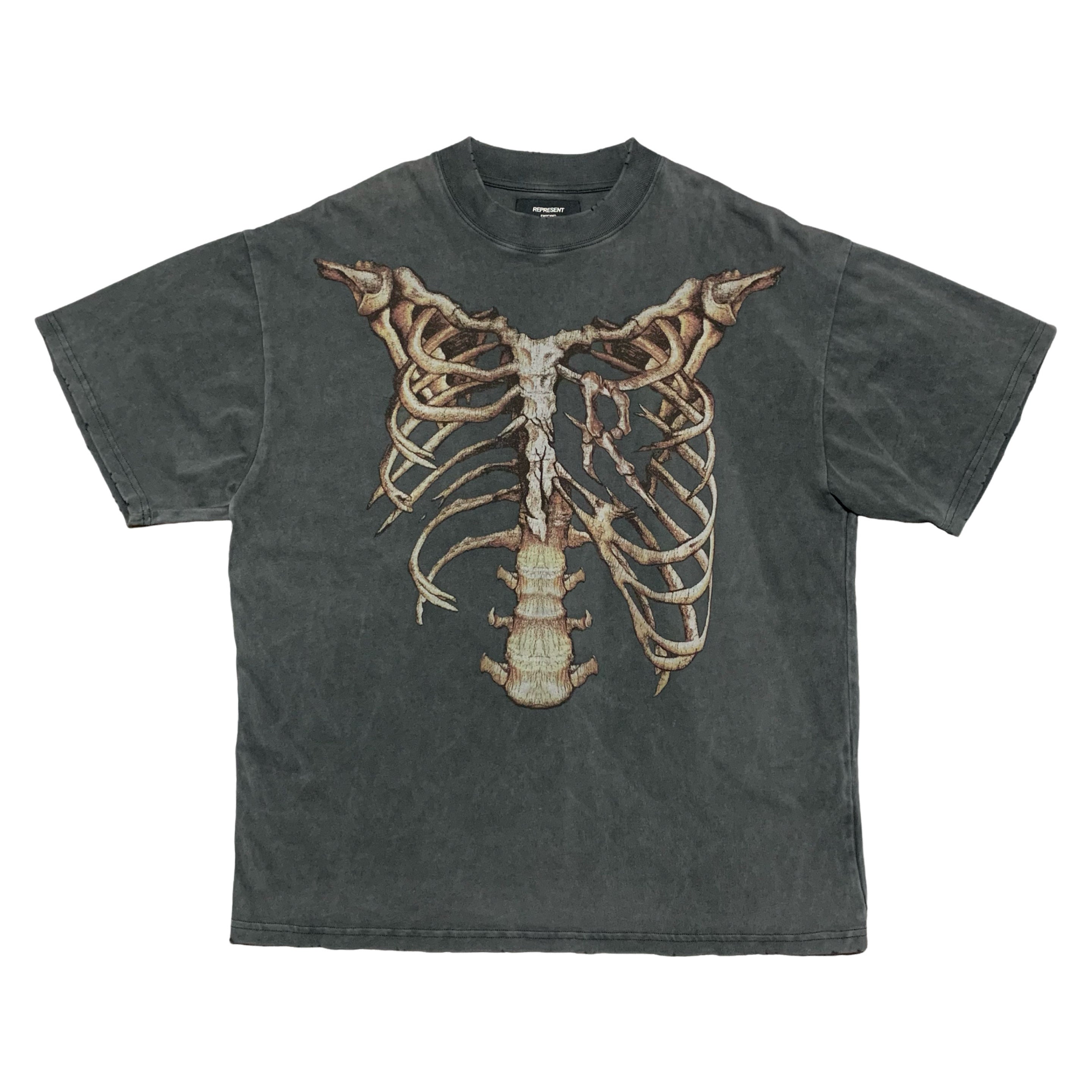 Represent Large Bones Vintage Grey Tee