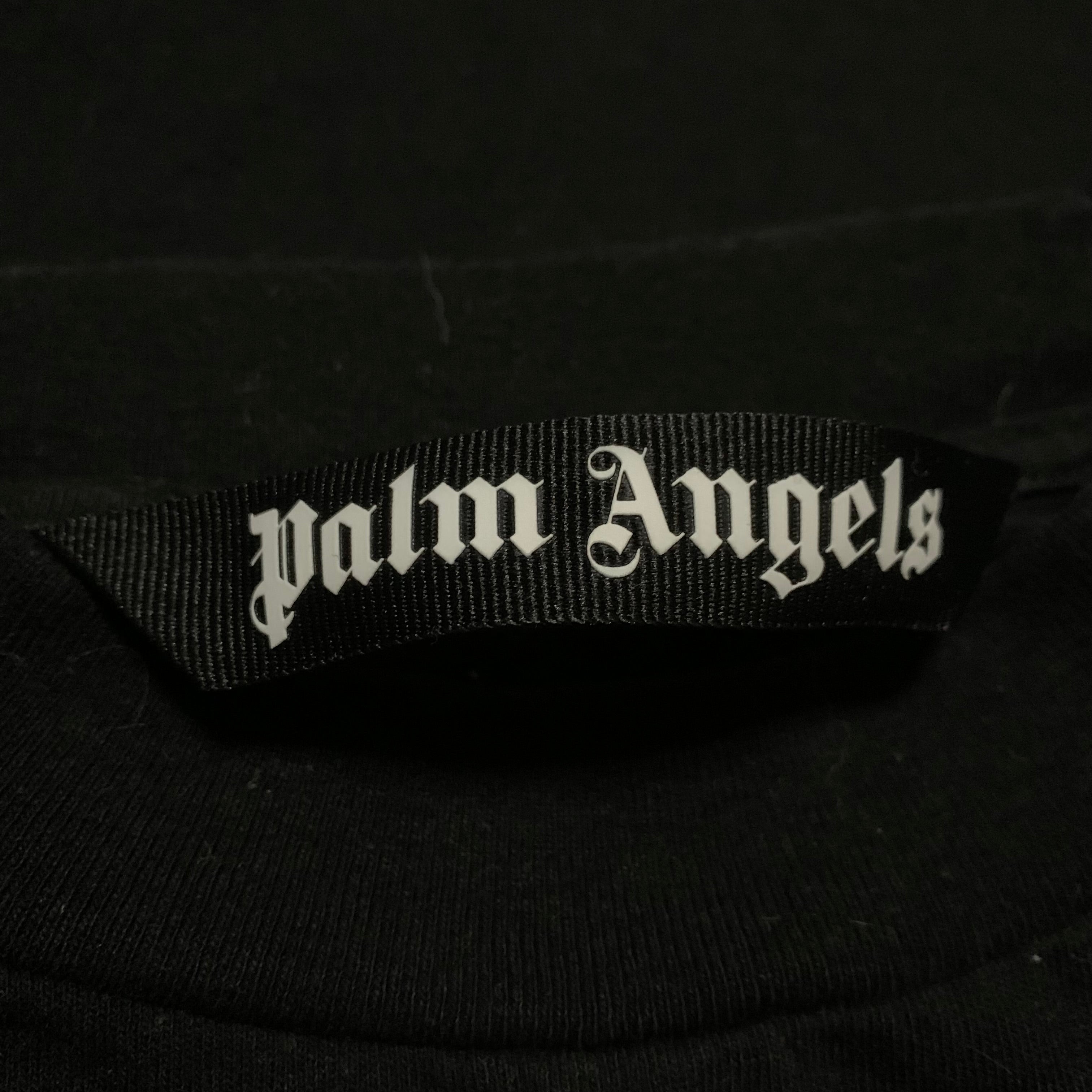 Palm Angels Large Palm Tree Pink Black Tee 2021