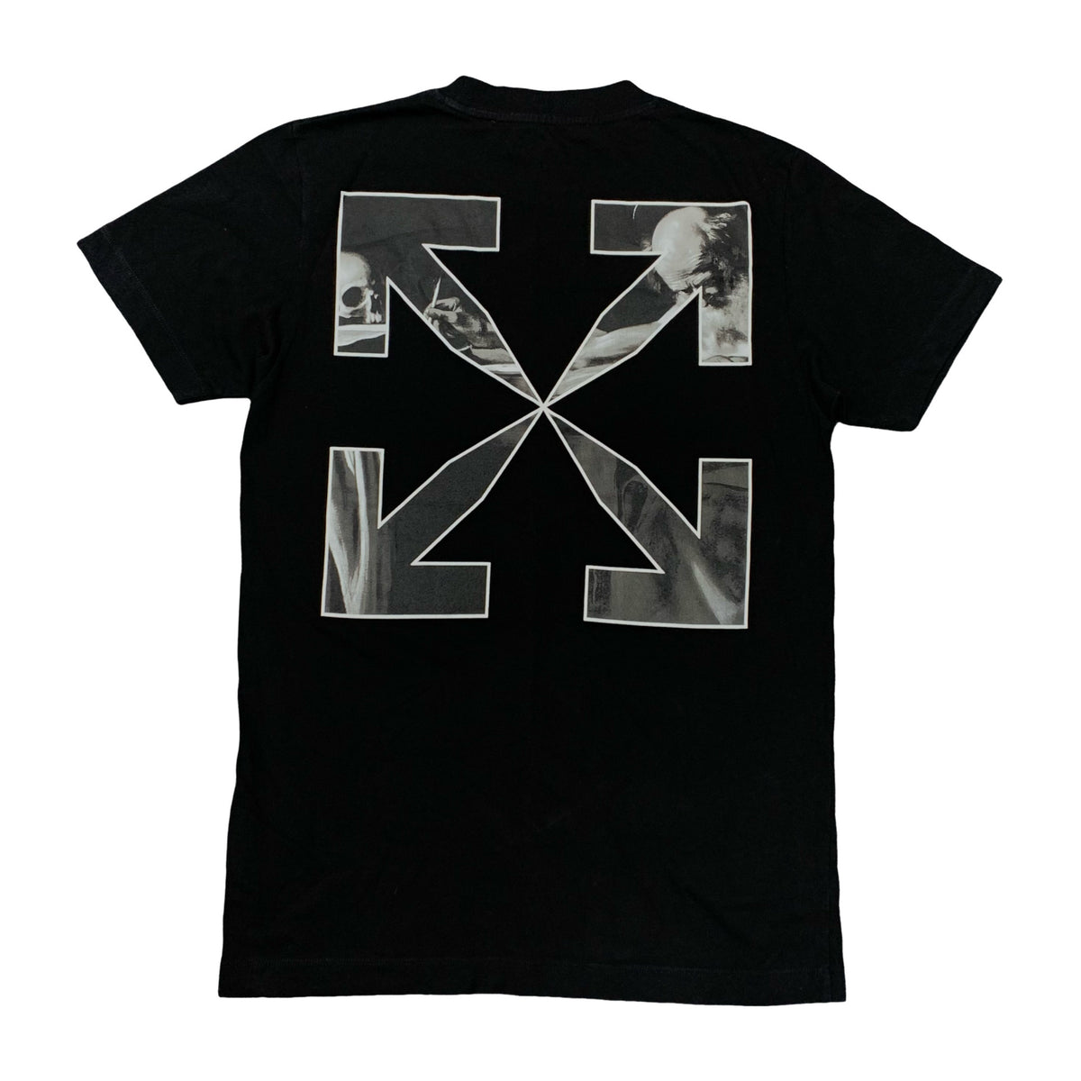 Off White Small Tee Caravaggio Arrows Black T-Shirt Virgil Abloh