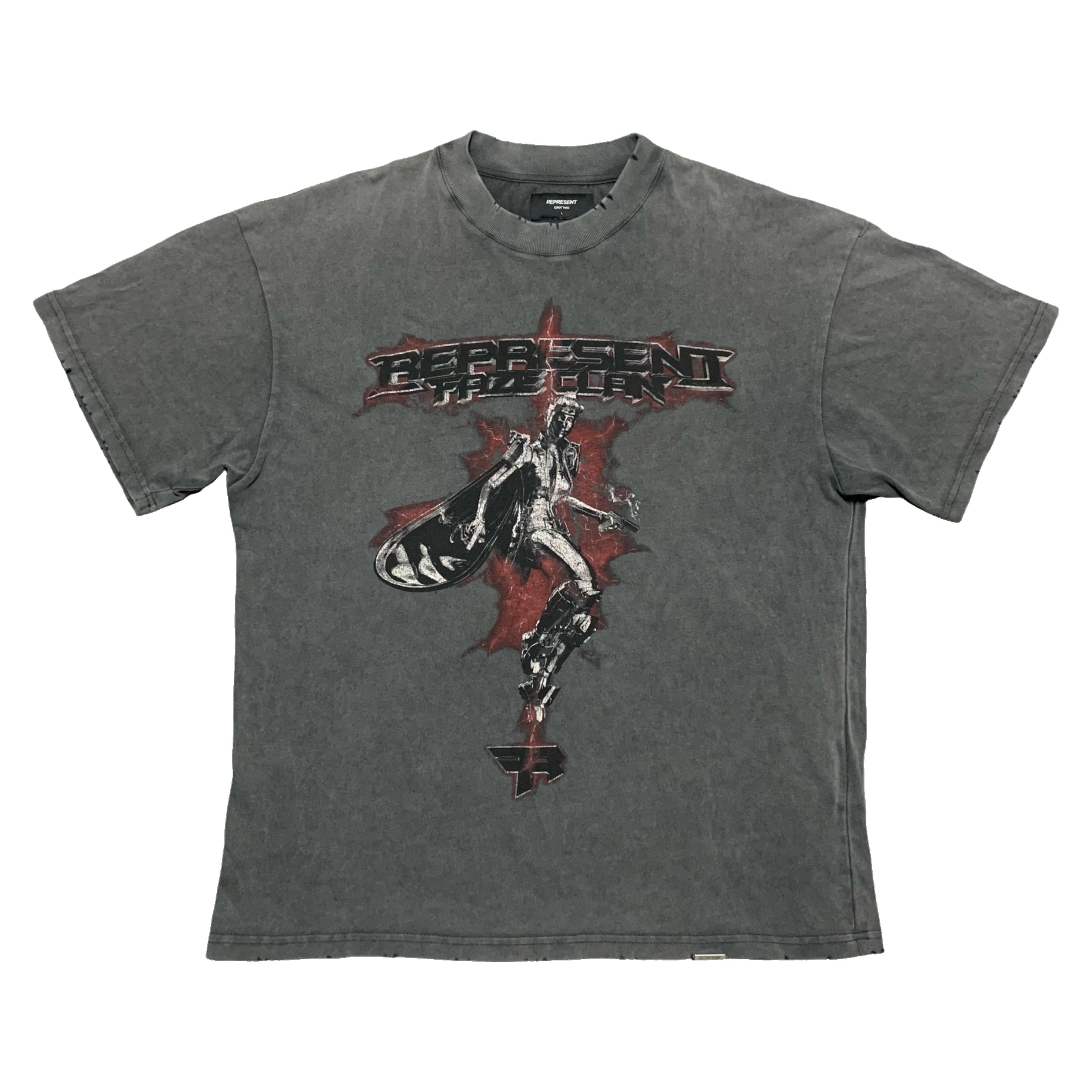 Represent Large Faze Clan Vintage Grey Tee