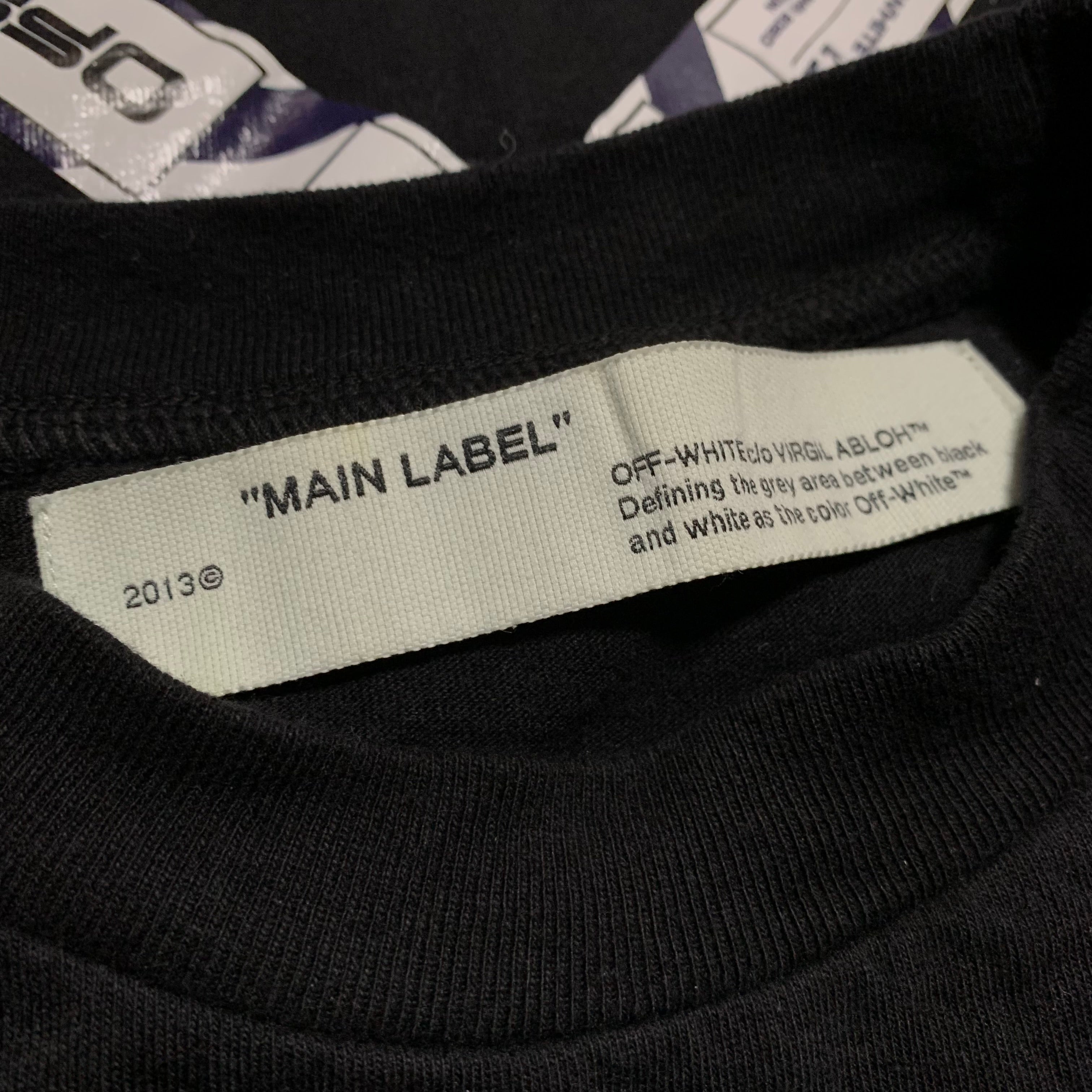 Off White XS Airport Arrows Black Tee Virgil Abloh