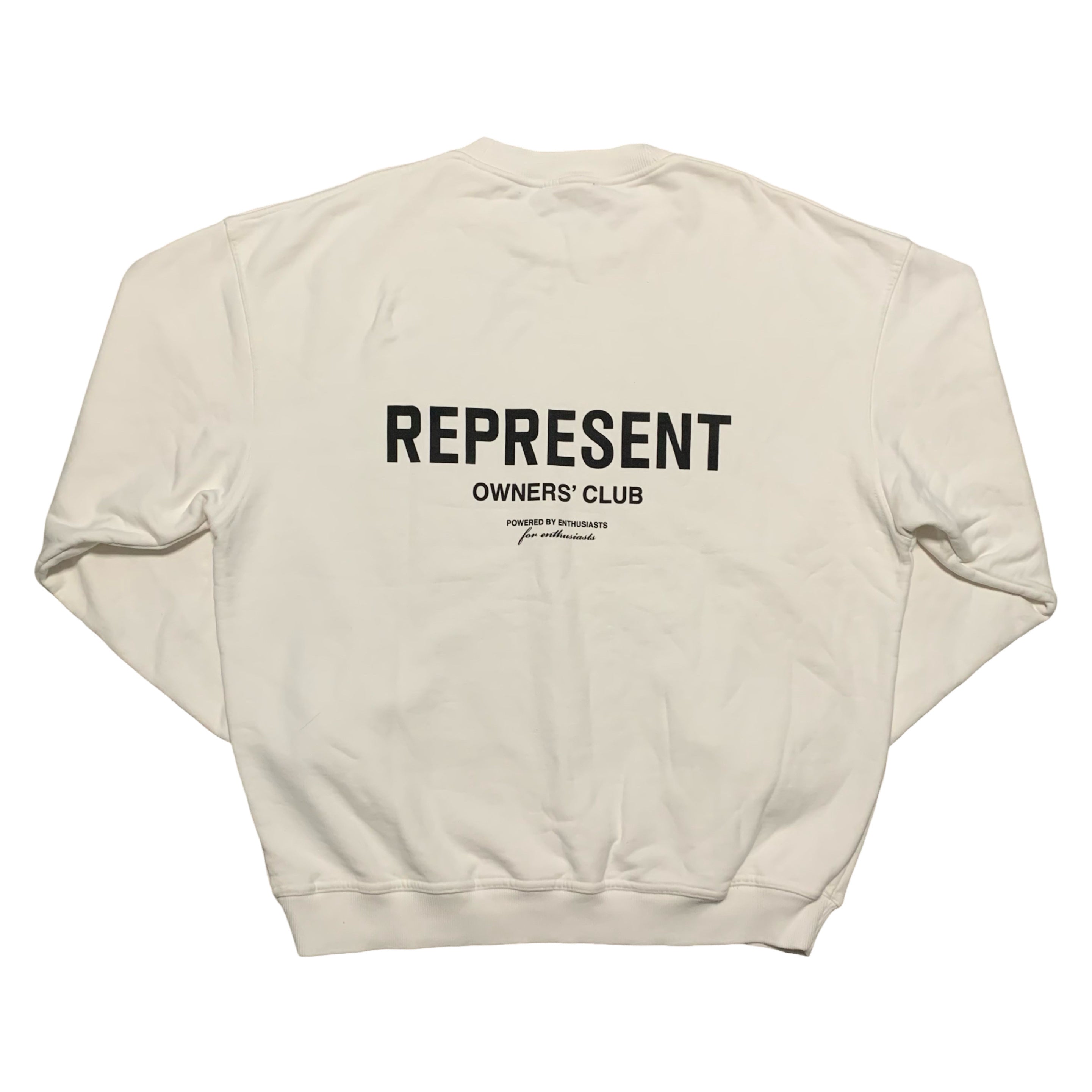 Represent Large Owners Club Flat White Sweater Sweatshirt Crewneck