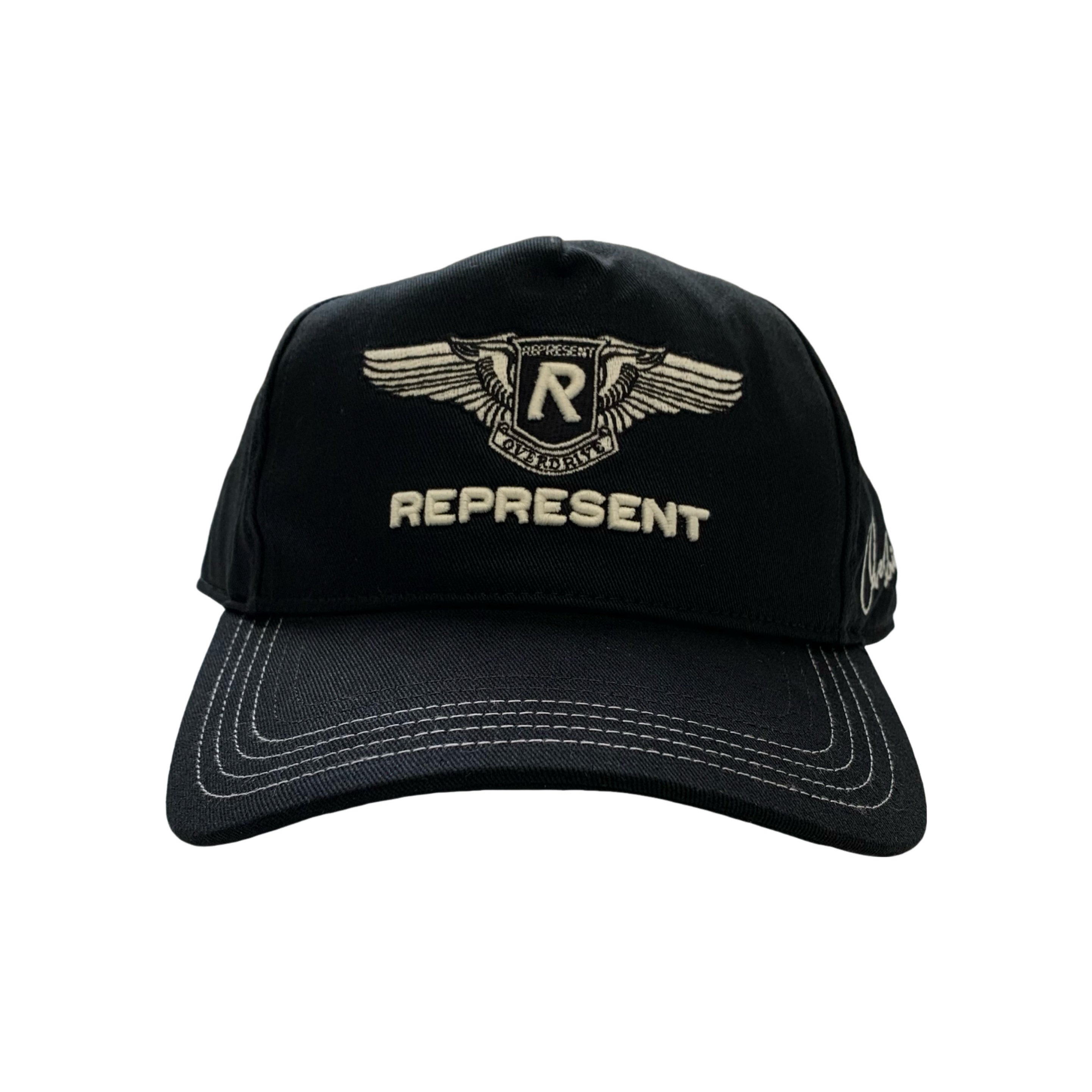 Represent Cap Overdrive Badge Jet Black Cap