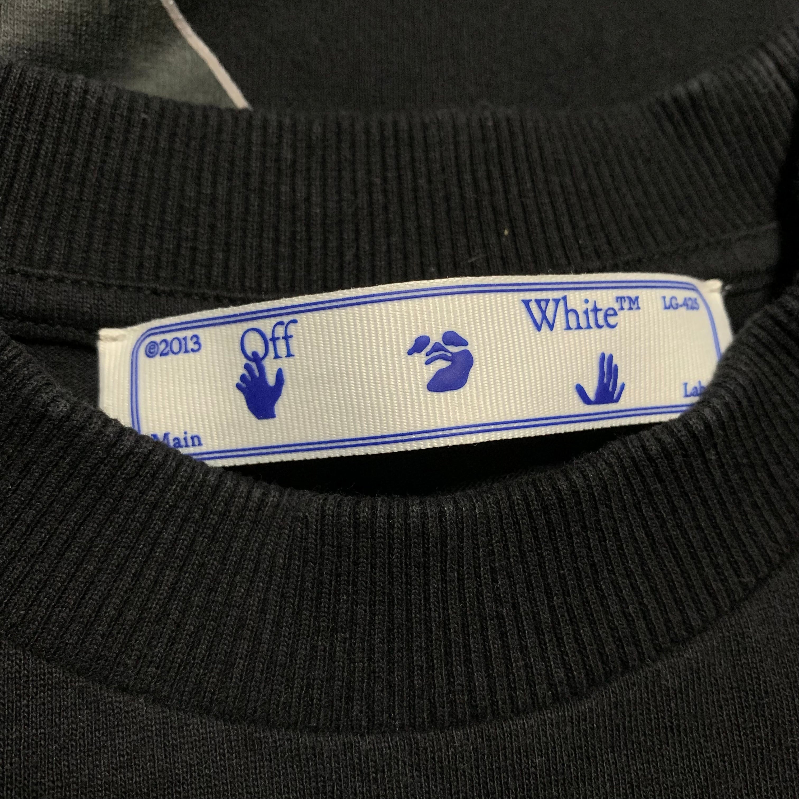 Off White Small Caravaggio Arrows Black Tee 'Till The End' Virgil Abloh