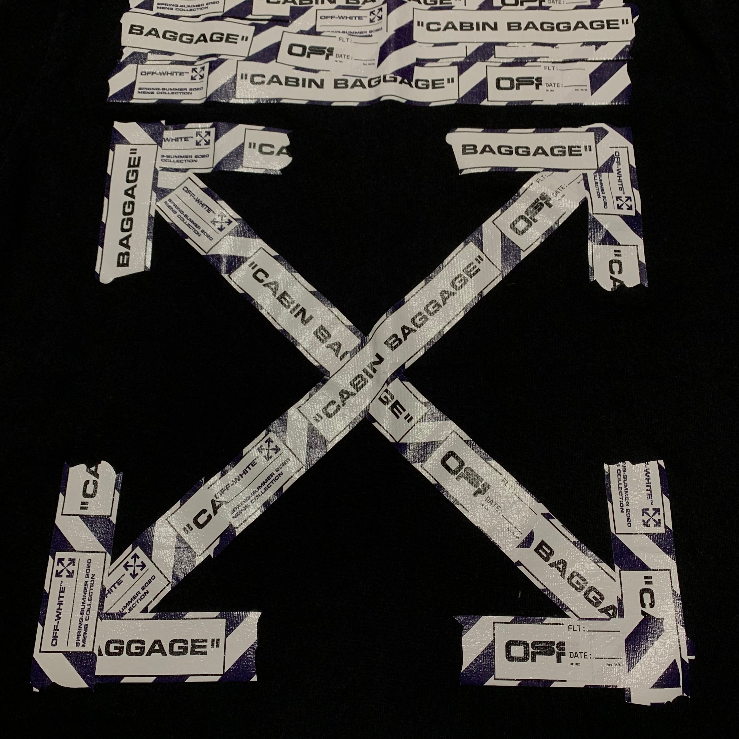 Off White Small Airport Arrows Black Tee Virgil Abloh