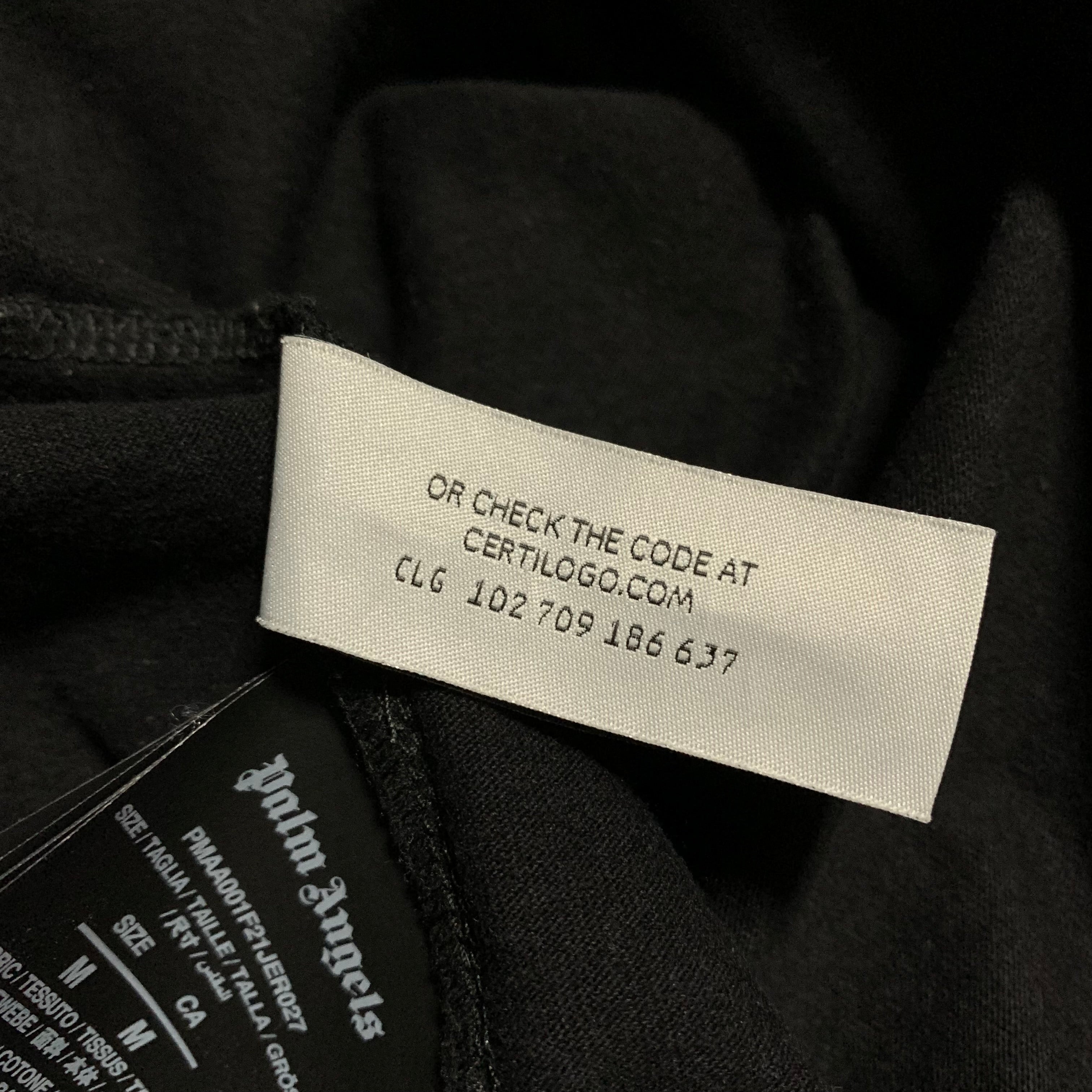 Palm Angels Medium Classic Bear Sprayed Black Tee