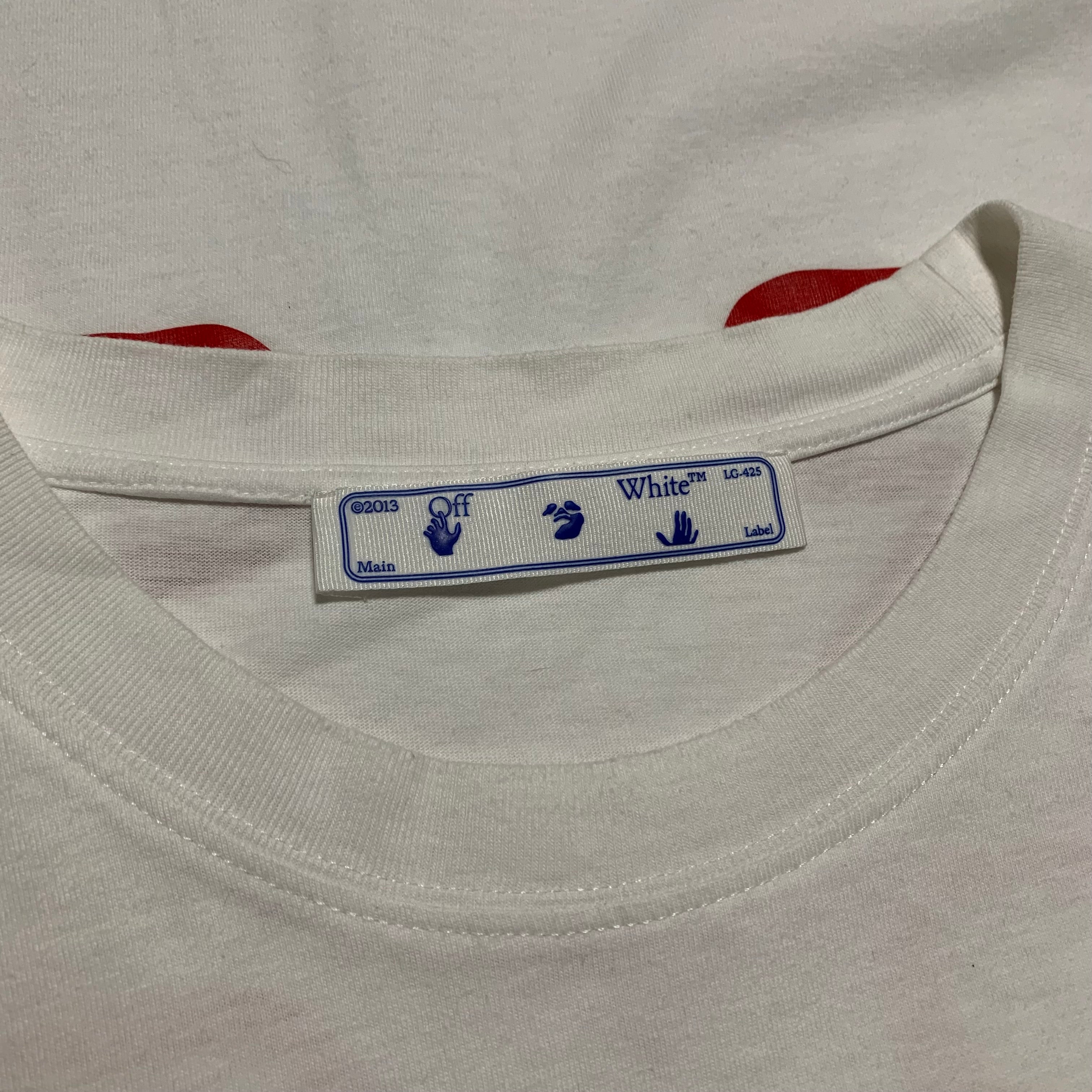 Off White XL Starred Arrows White Tee Virgil Abloh