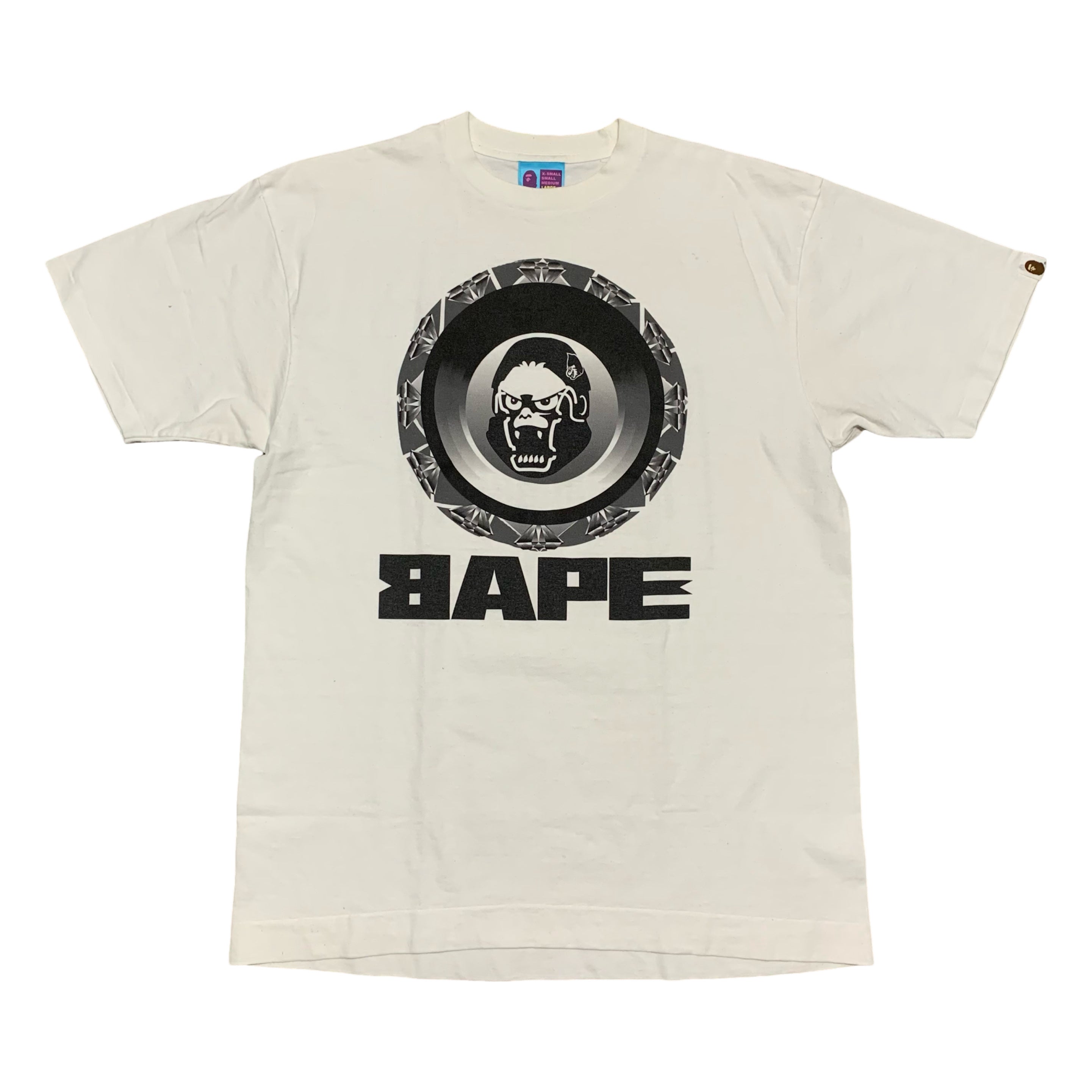 Bape Large Graphic White Tee A Bathing Ape Barcode 2005