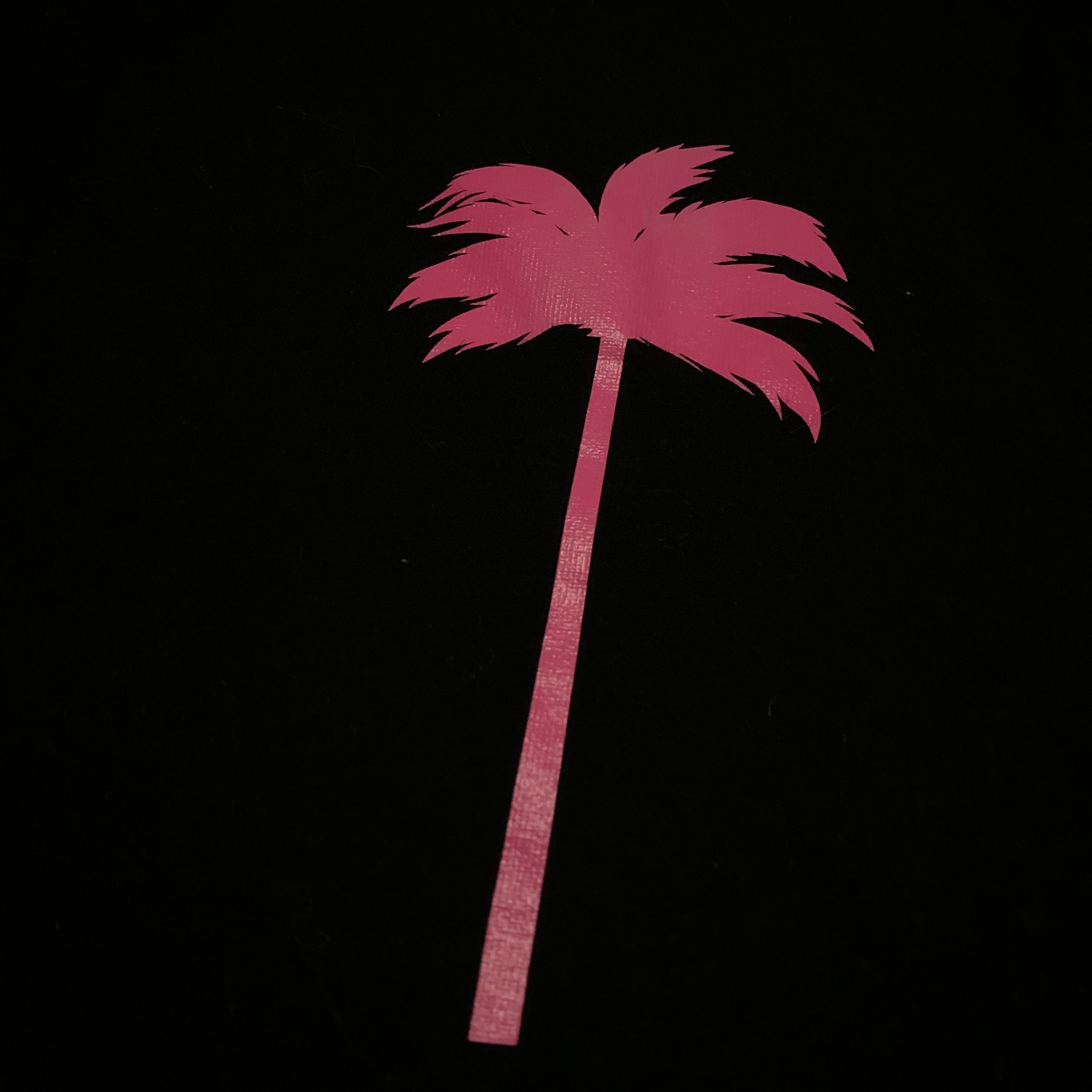 Palm Angels Large Palm Tree Pink Black Tee 2021