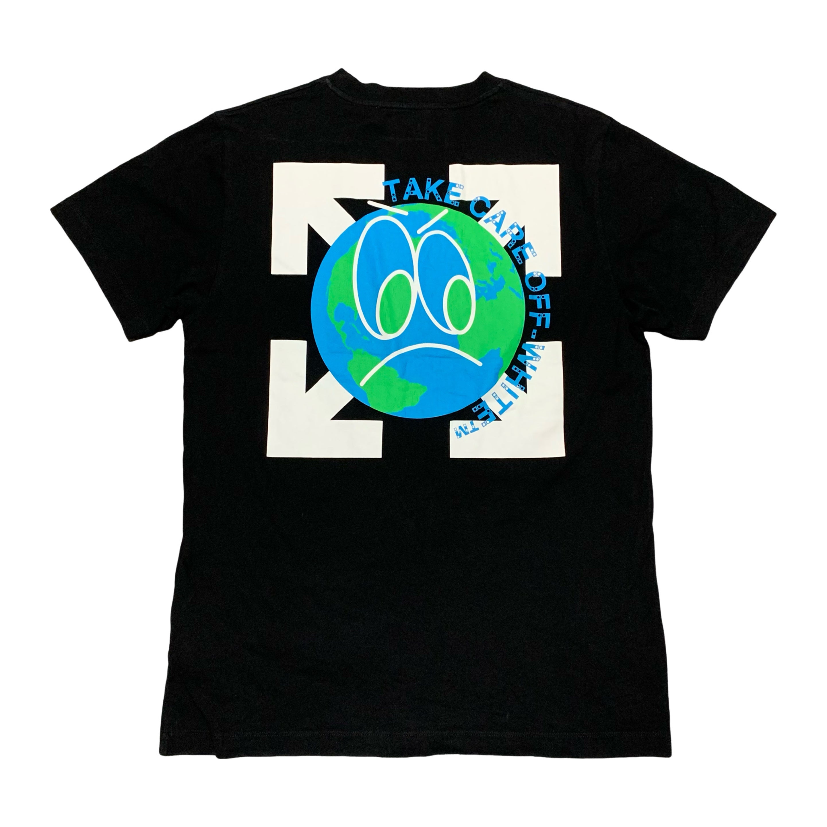 Off White Large Take Care Arrows Black Tee Virgil Abloh Earth