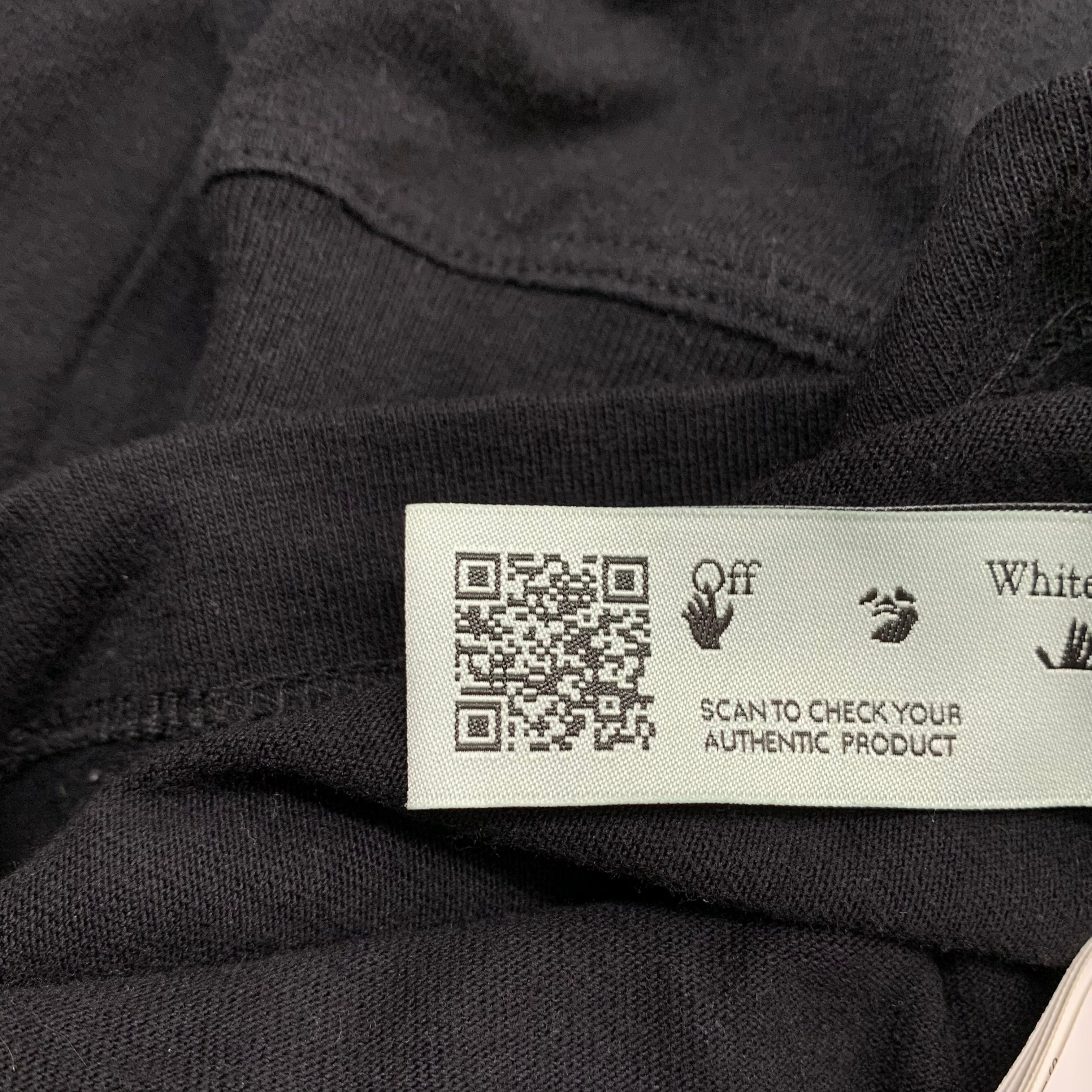 Off White Small Long Sleeve Caravaggio Arrows Black T-Shirt Virgil Abloh