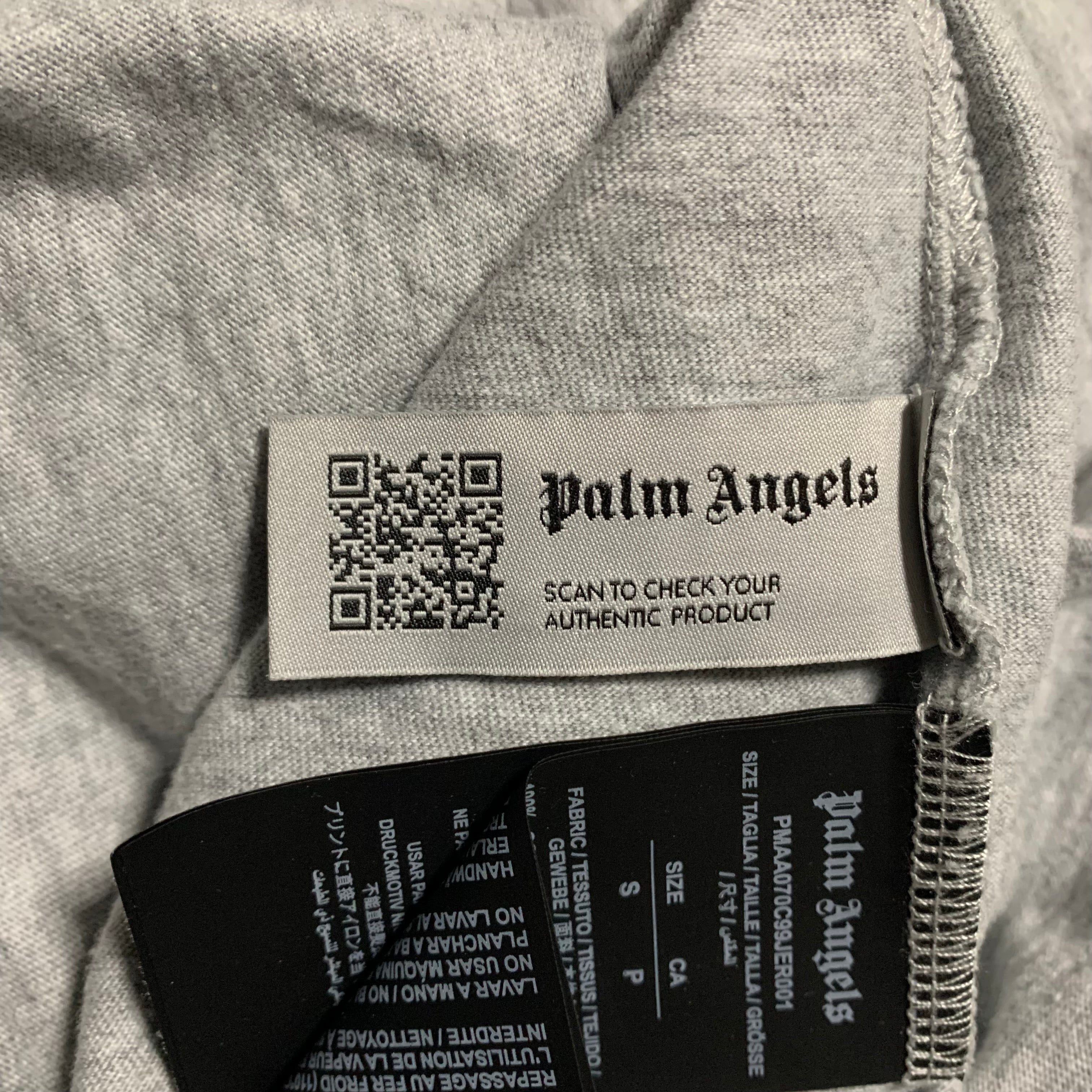 Palm Angels Small Logo Grey Tee