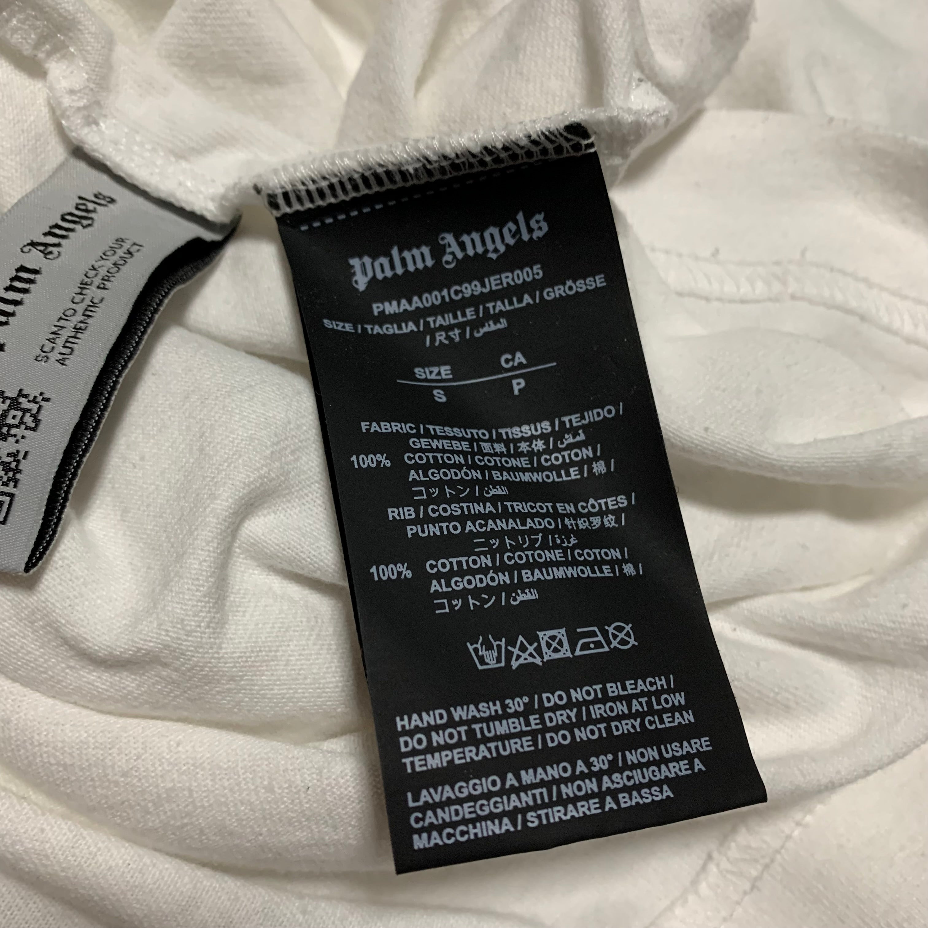 Palm Angels Small Paris Sprayed White Tee