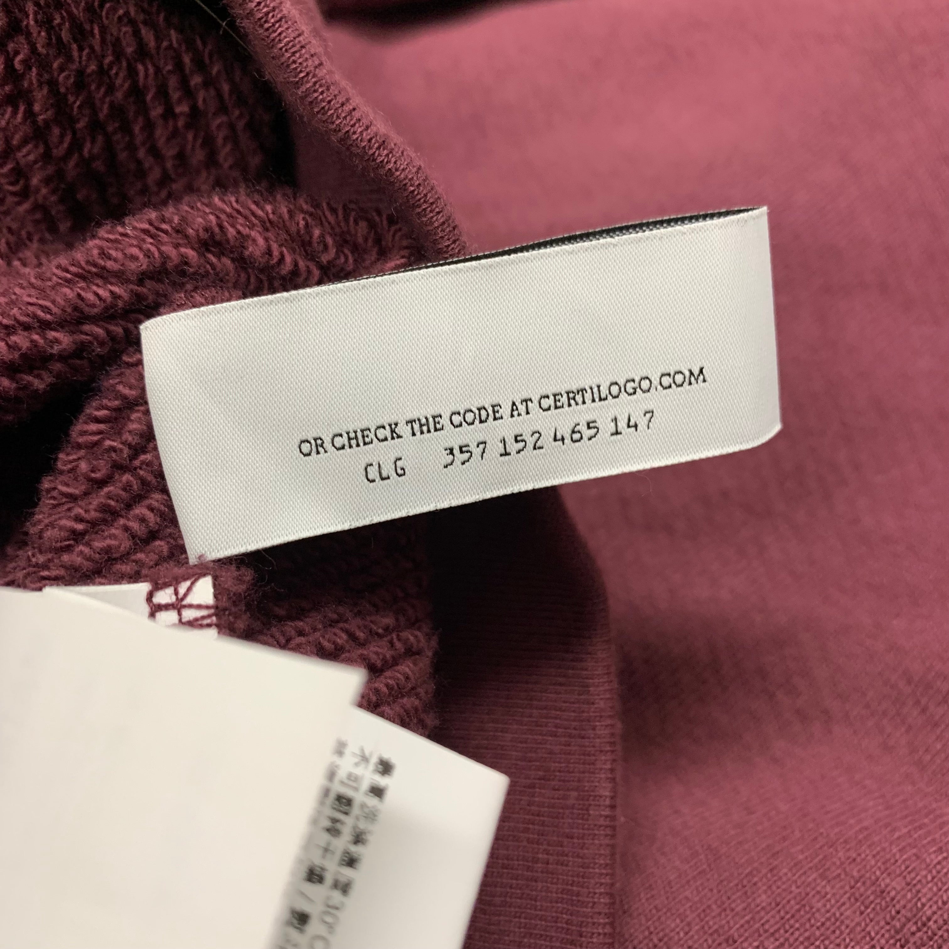 Off White Small Sweatshirt Off Graffiti Burgundy Red Crewneck Virgil Abloh