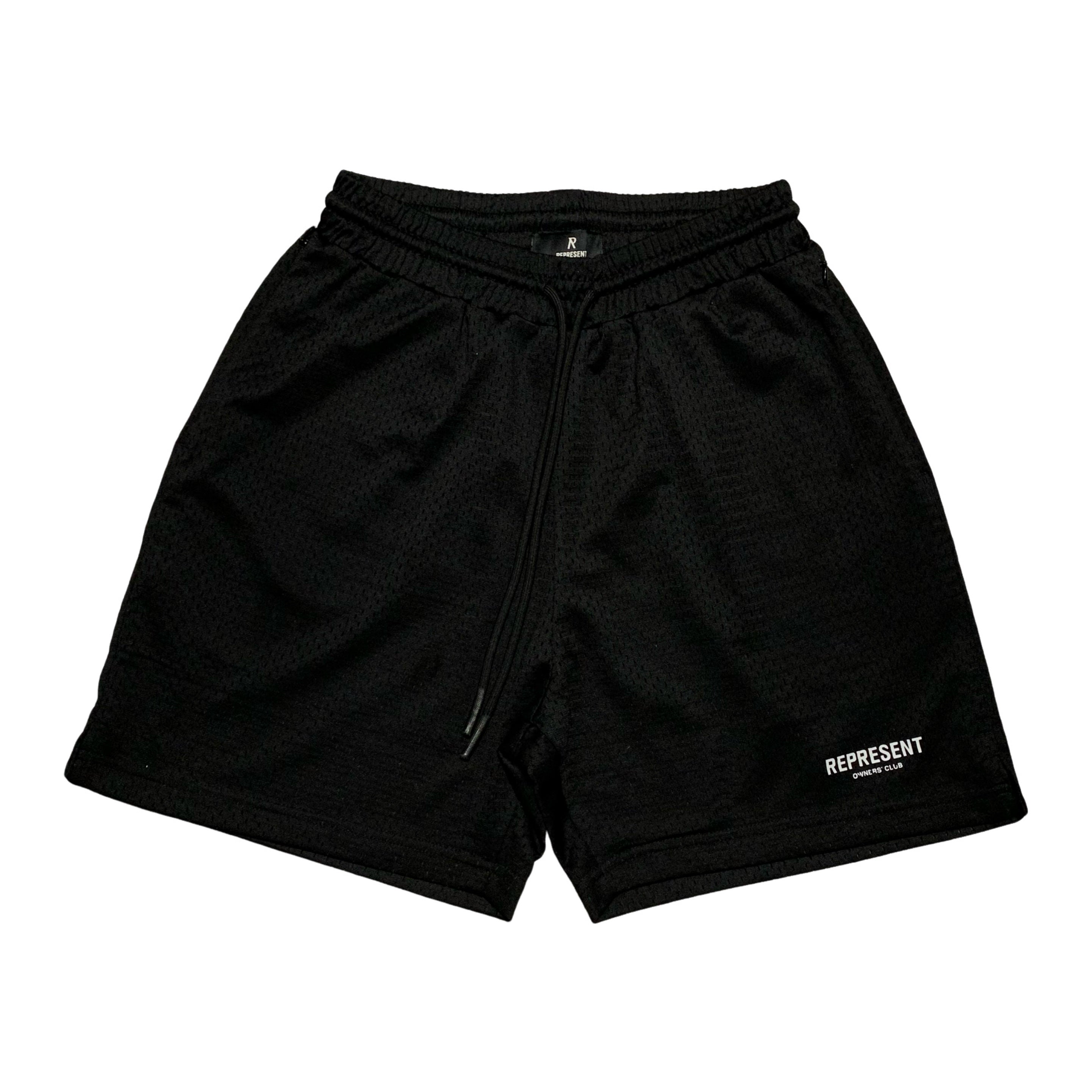 Represent Small Shorts Owners Club Mesh Black Bottoms