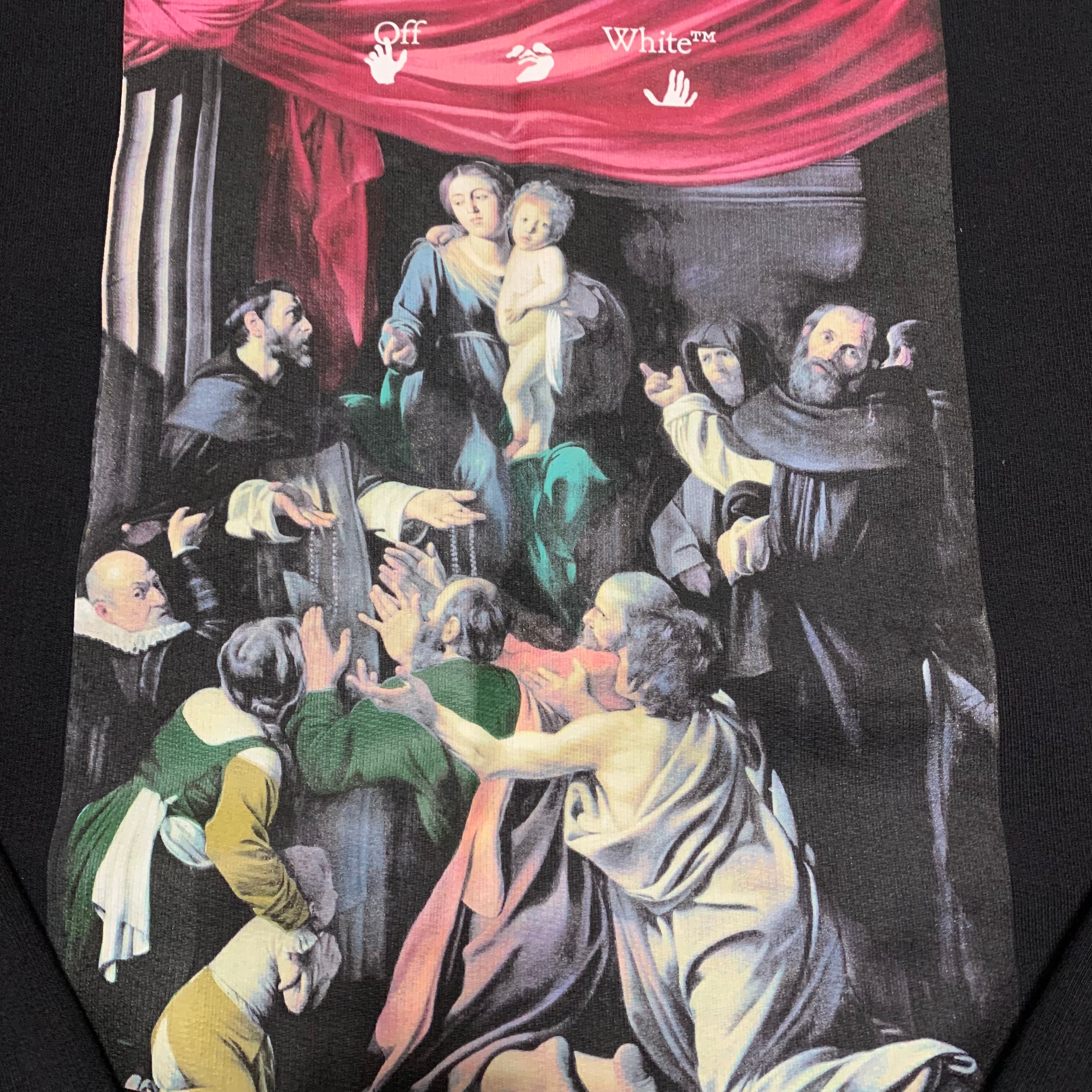 Off White Small Caravaggio Arrows Black Sweater Sweatshirt Crewneck Virgil Abloh