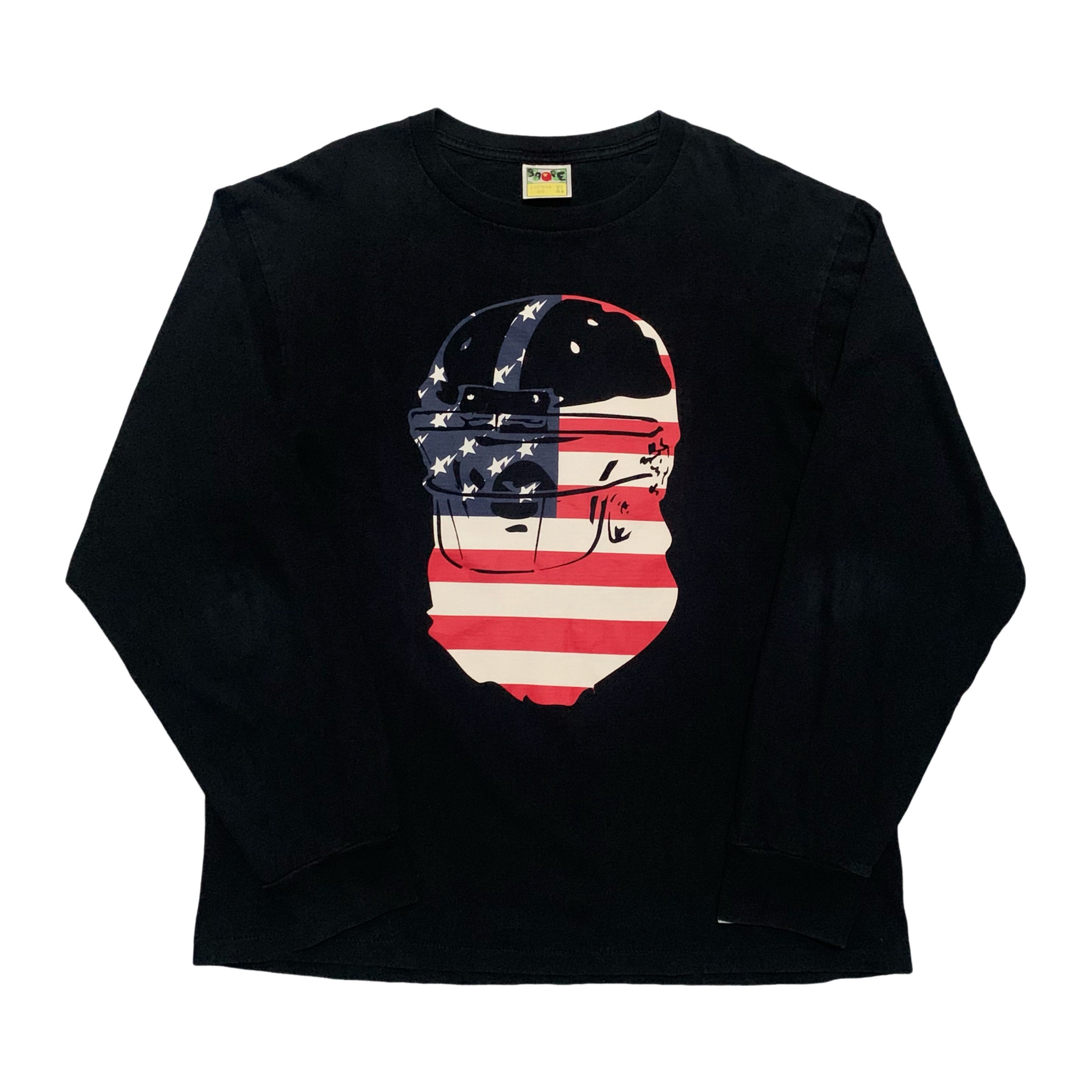 Bape XL USA Graphic Black Long Sleeve Tee A Bathing Ape