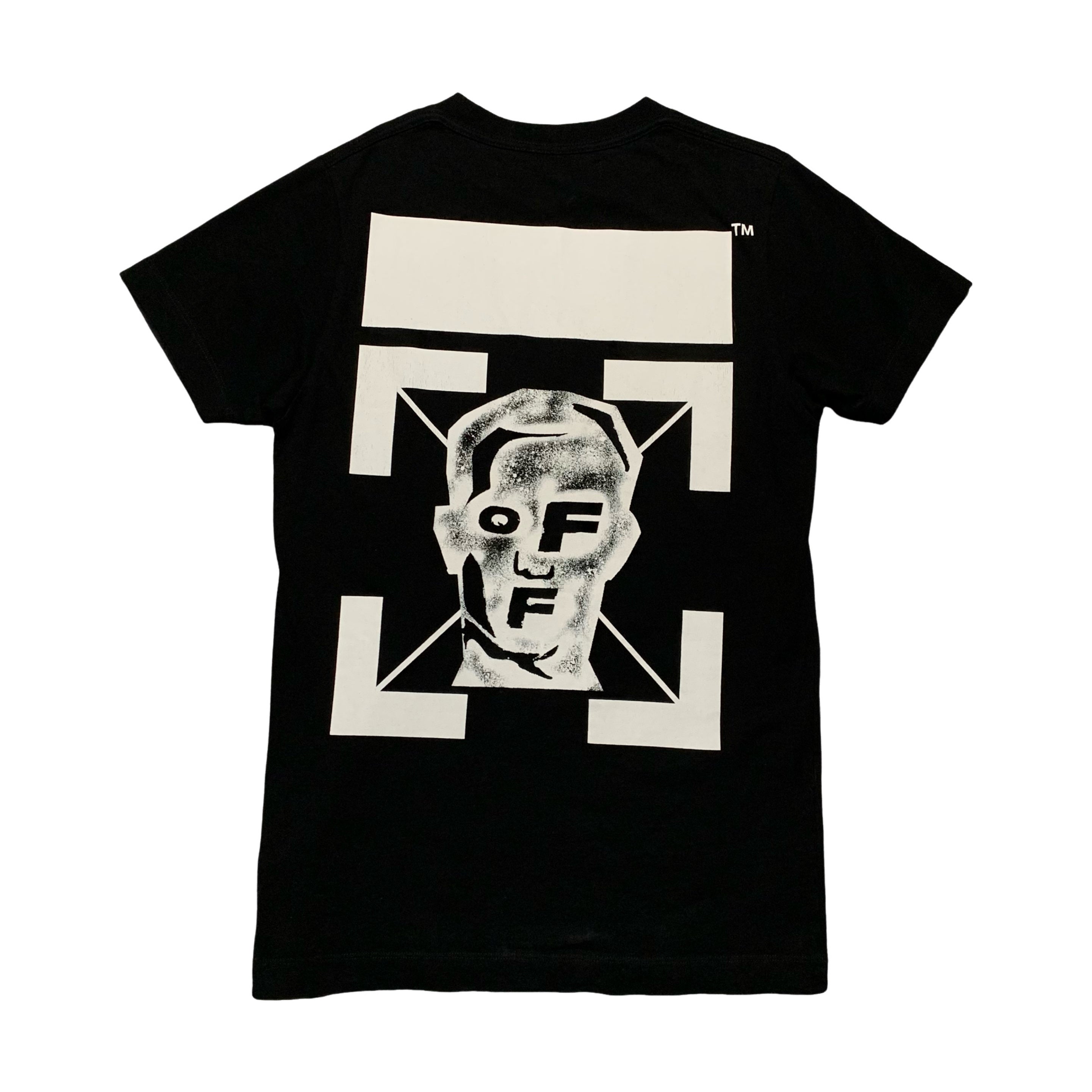 Off White XS Tee Pivot Fish Arrows Black T-Shirt Virgil Abloh