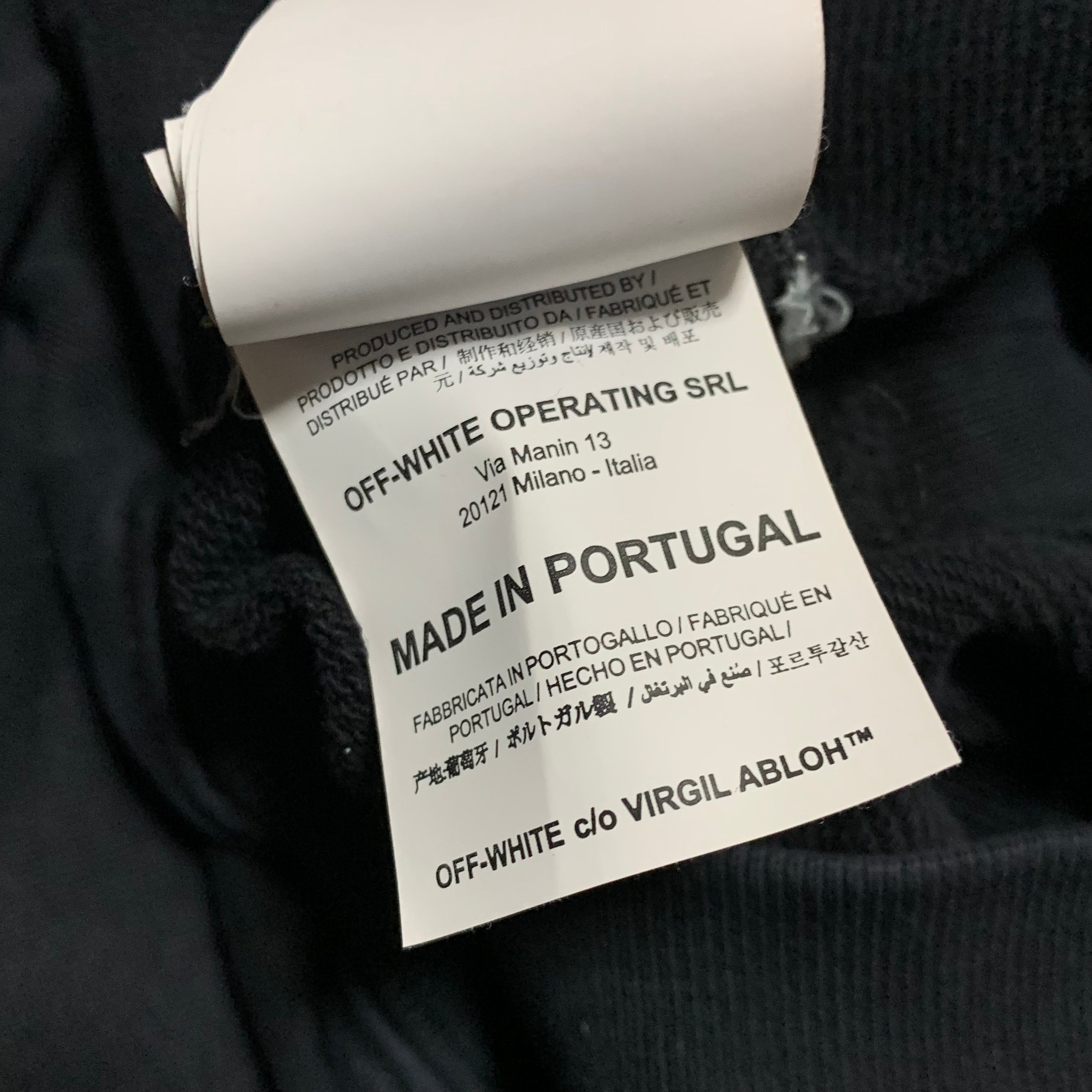 Off White Small Arrows Coral Black Sweatshirt Crewneck Pocket Virgil Abloh Unisex