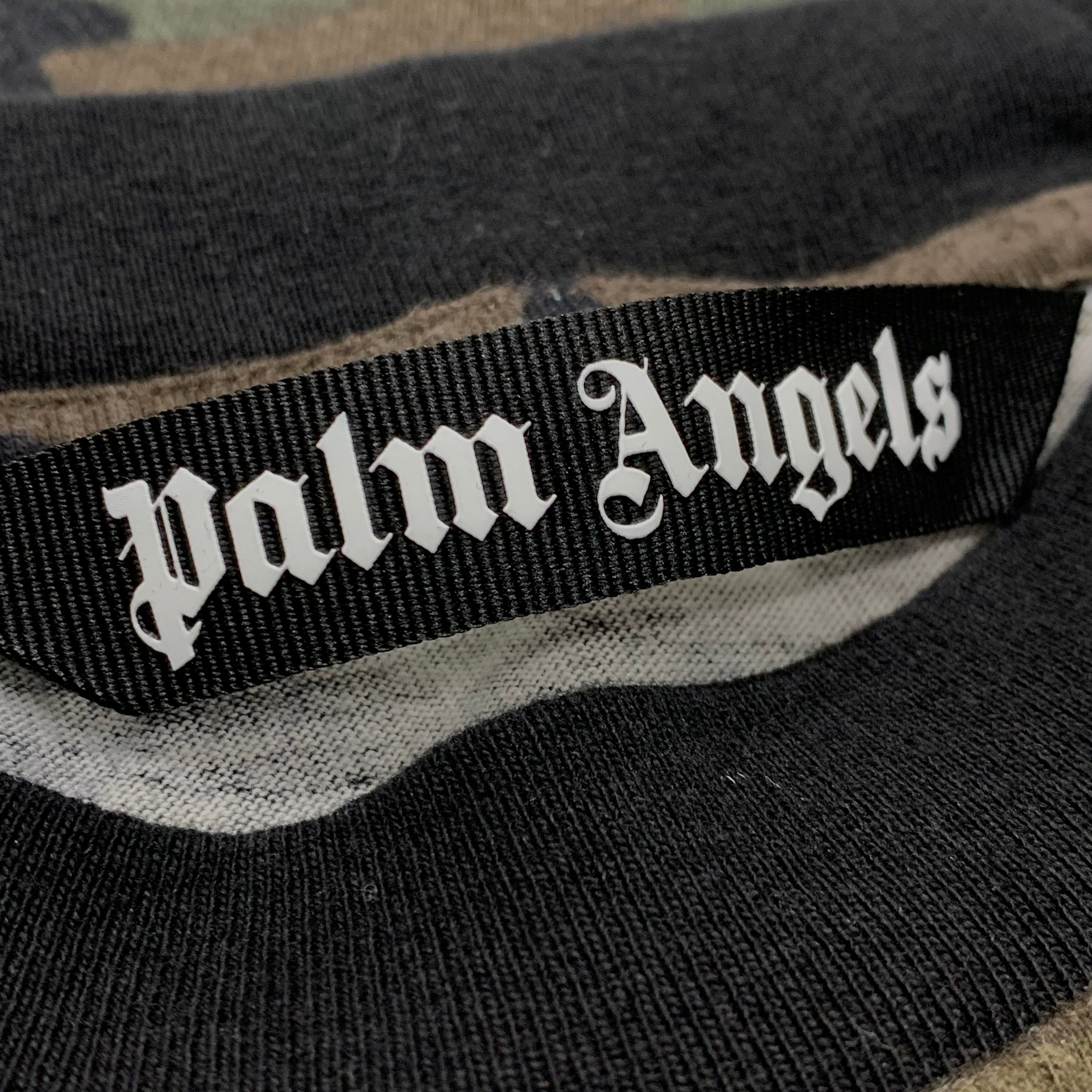 Palm Angels Small Tee Camo Green Classic T-Shirt