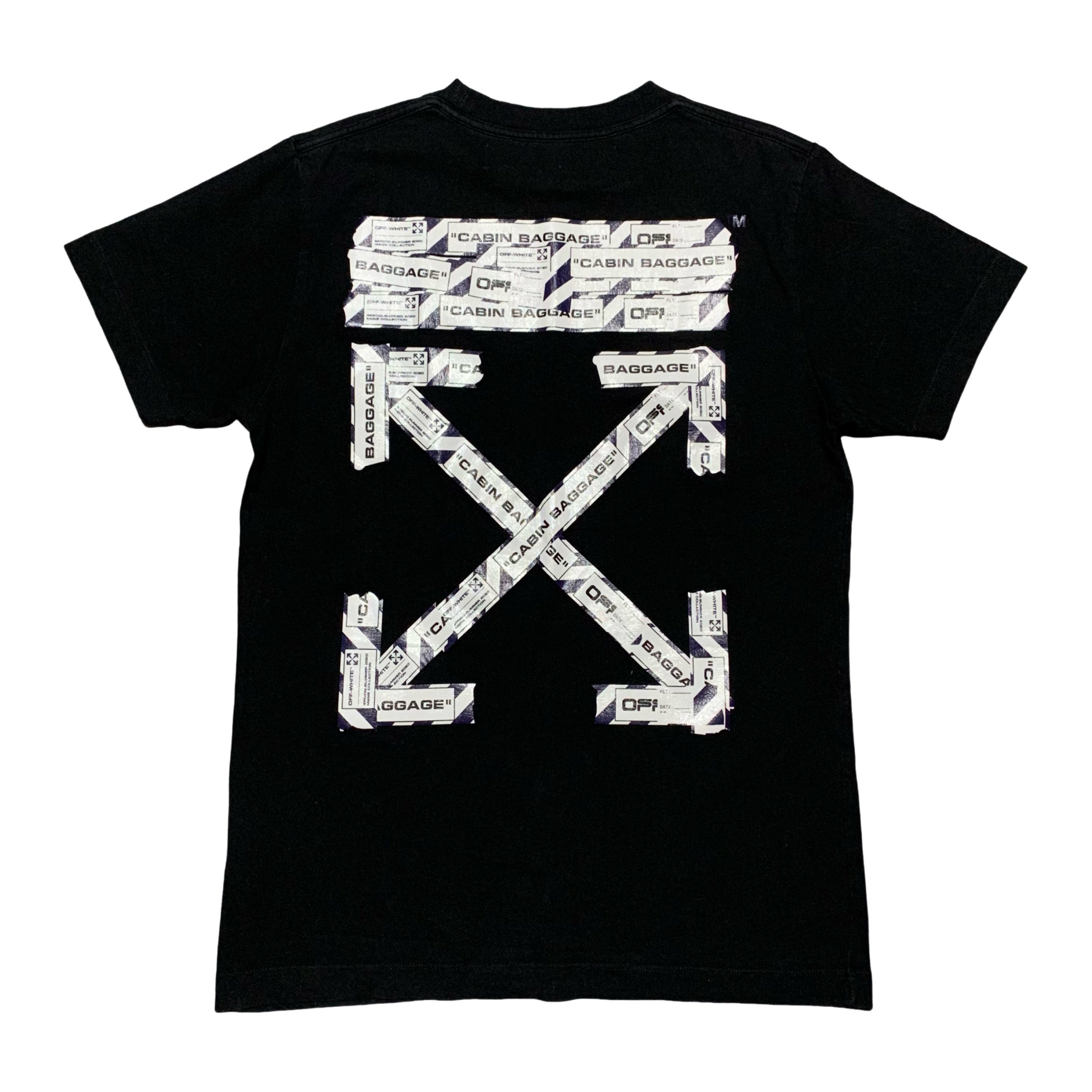 Off White Small Airport Arrows Black Tee Virgil Abloh