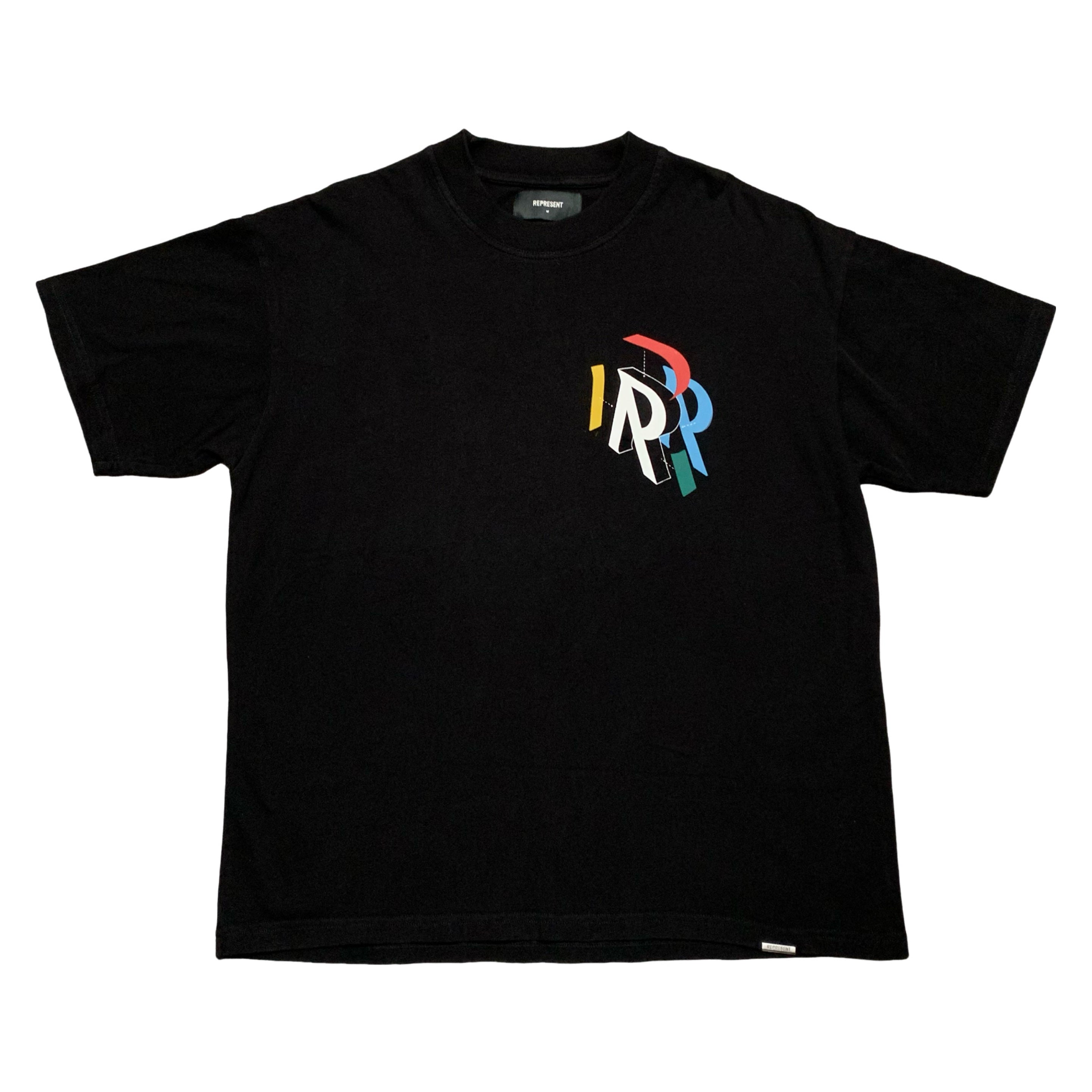 Represent Medium Initial Assembly Jet Black Tee