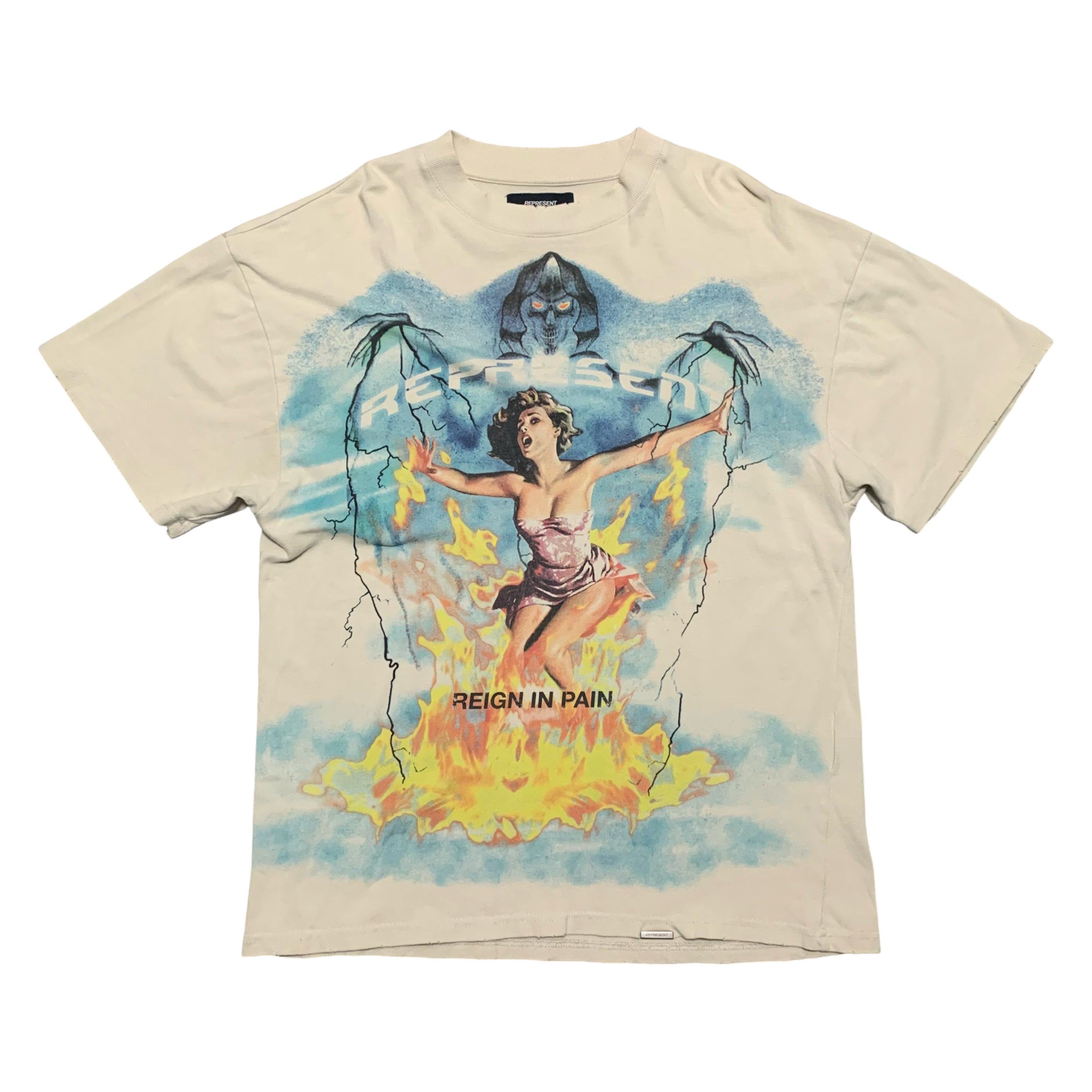 Represent Small Spirit Reaper Vintage White Tee