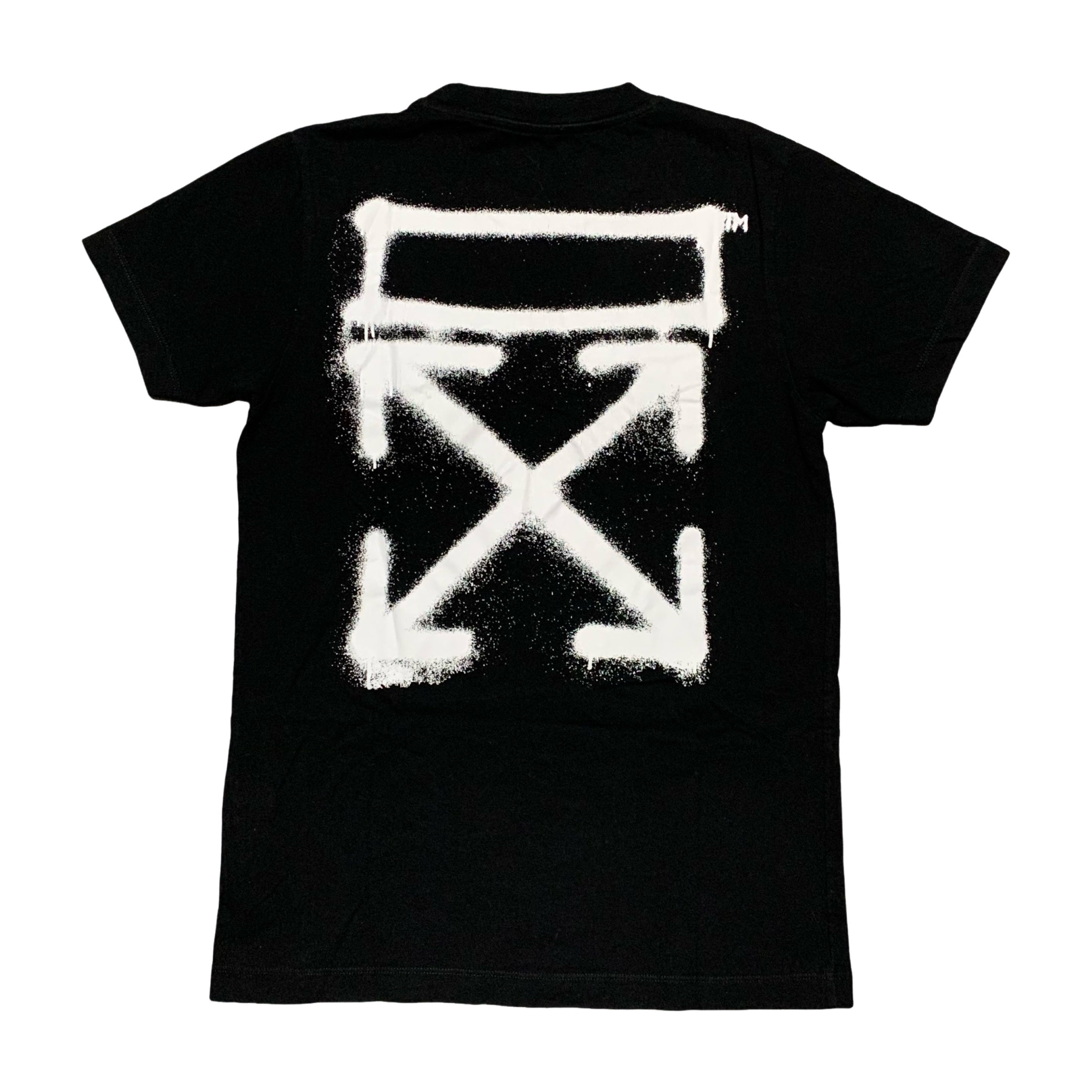 Off White Small Graffiti Arrows Black Tee Virgil Abloh