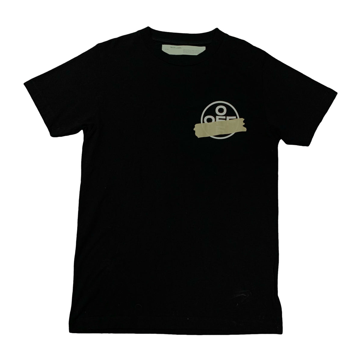 Off White Small Tee Masking Tape Arrows Black T-Shirt Virgil Abloh