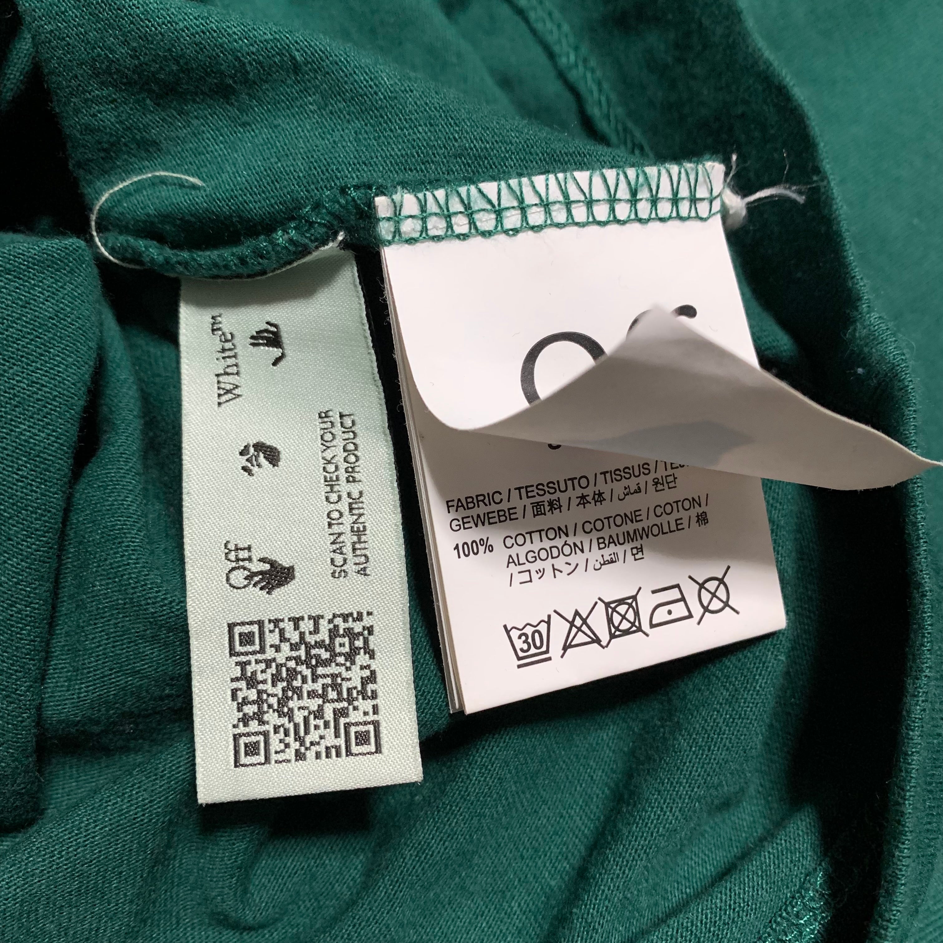 Off White Small Caravaggio Graphic Green Tee Virgil Abloh