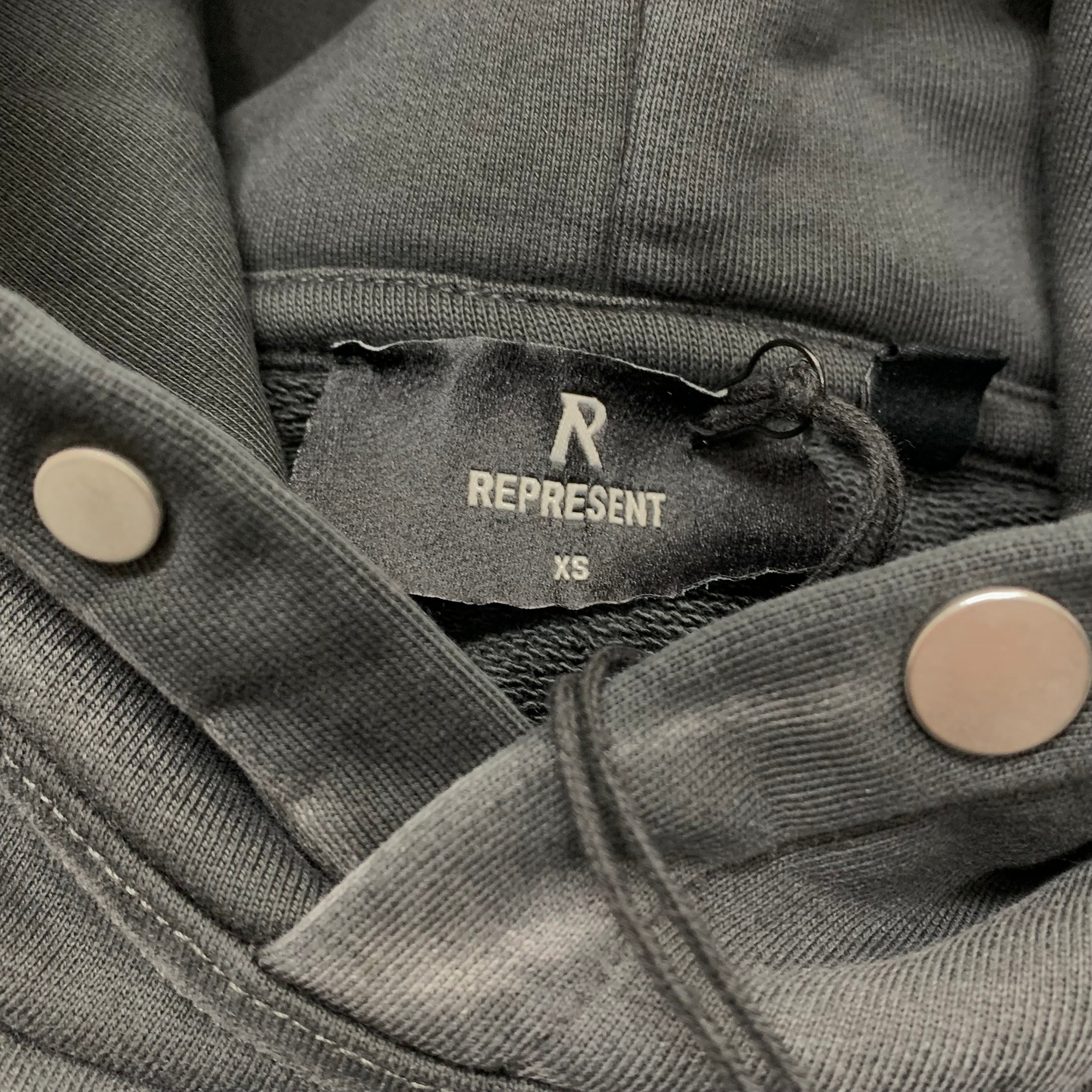 Represent XS Hoodie Out Of The Shadows Stained Black Hoodie