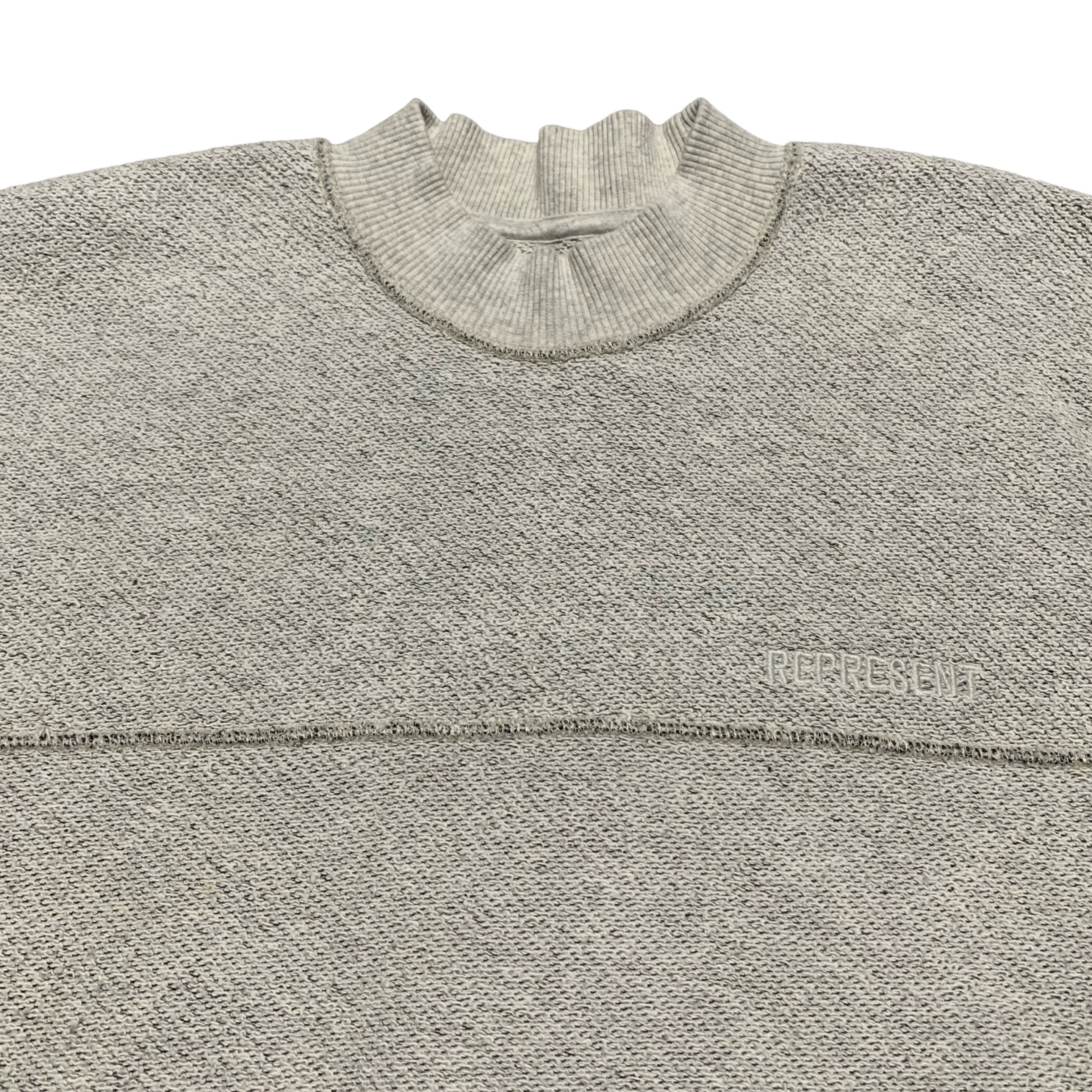 Represent XS Blanks Grey Heavyweight Crewneck Sweatshirt