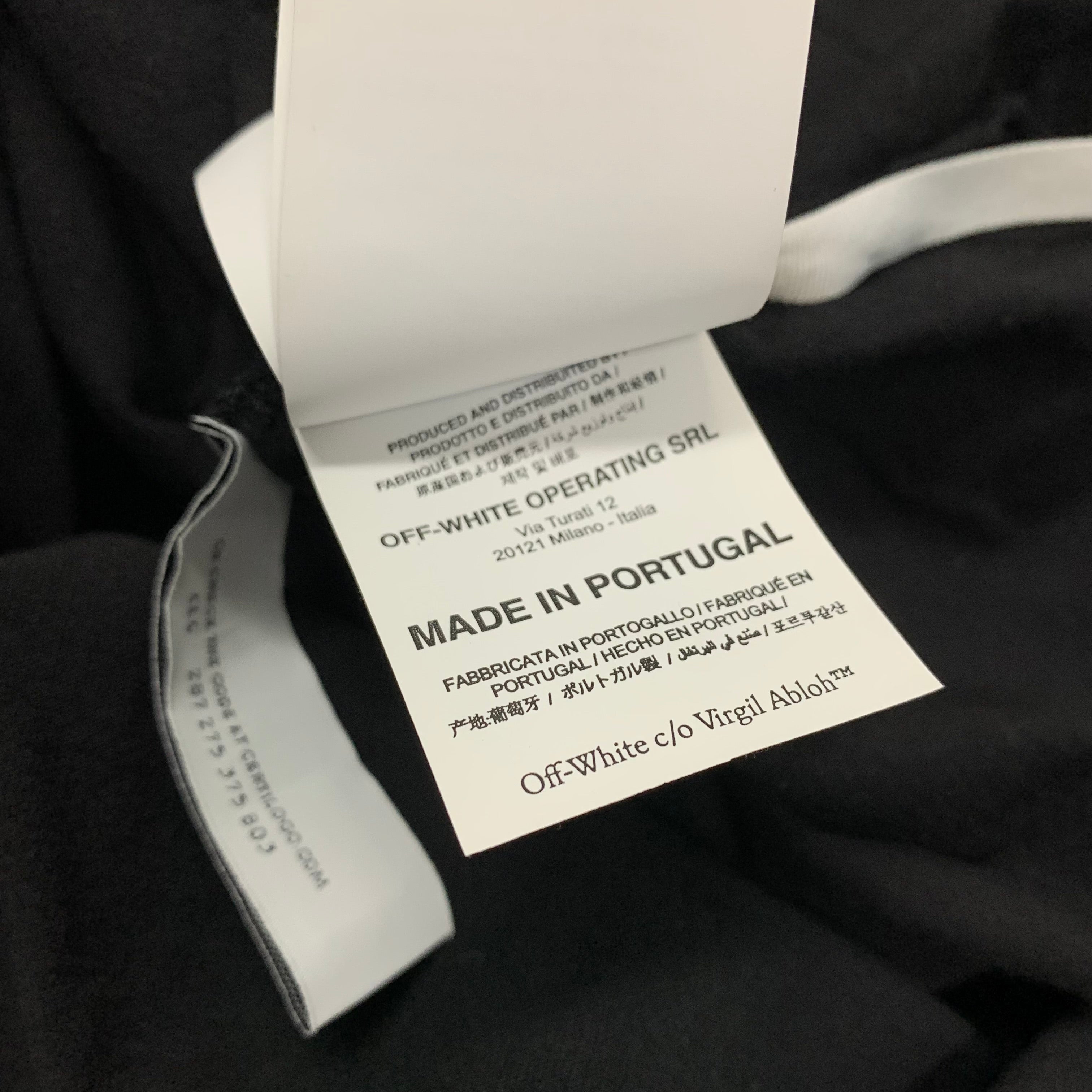 Off White Medium Tee Caravaggio Graphic Black T-Shirt