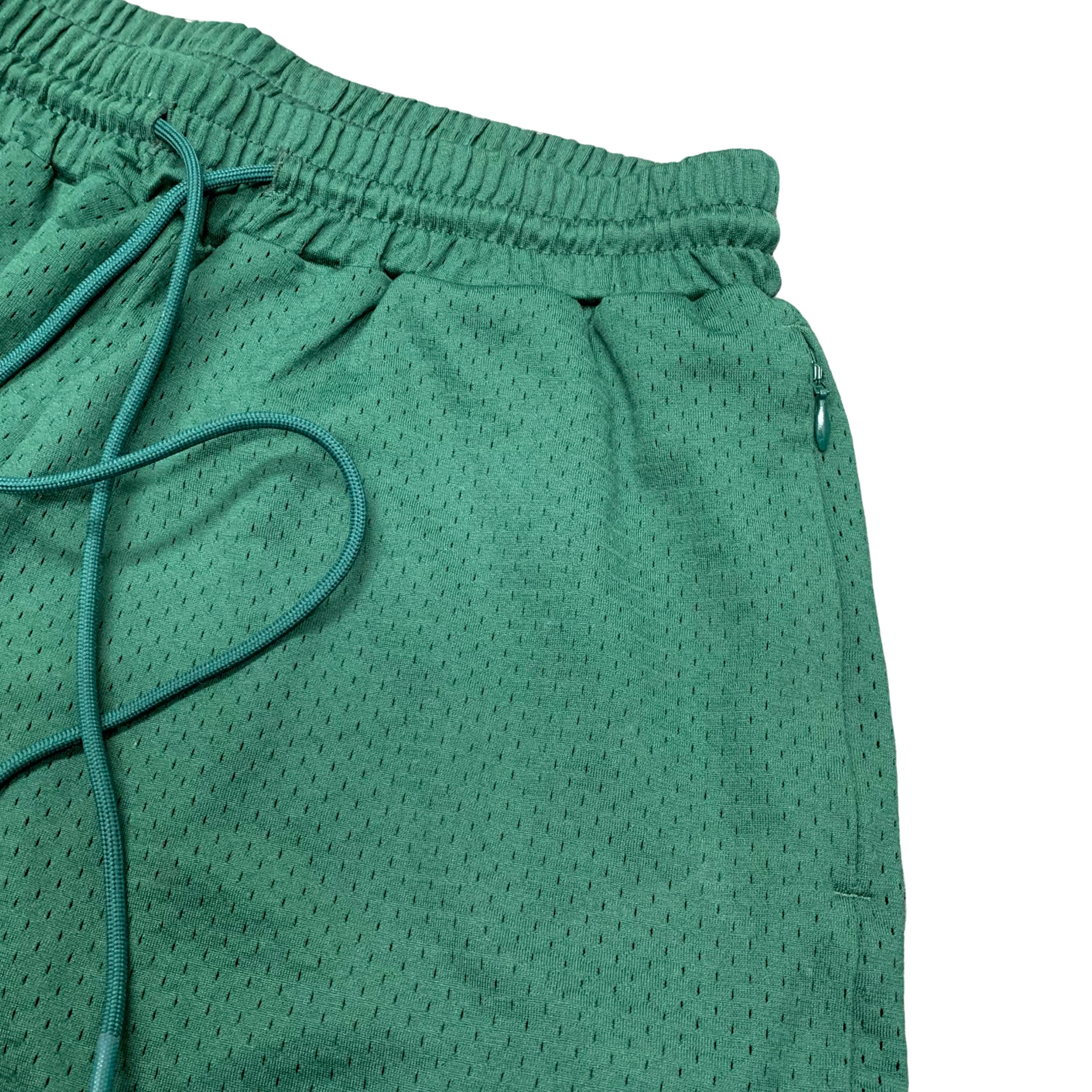 Represent Small Shorts Owners Club Green Mesh Zip Shorts