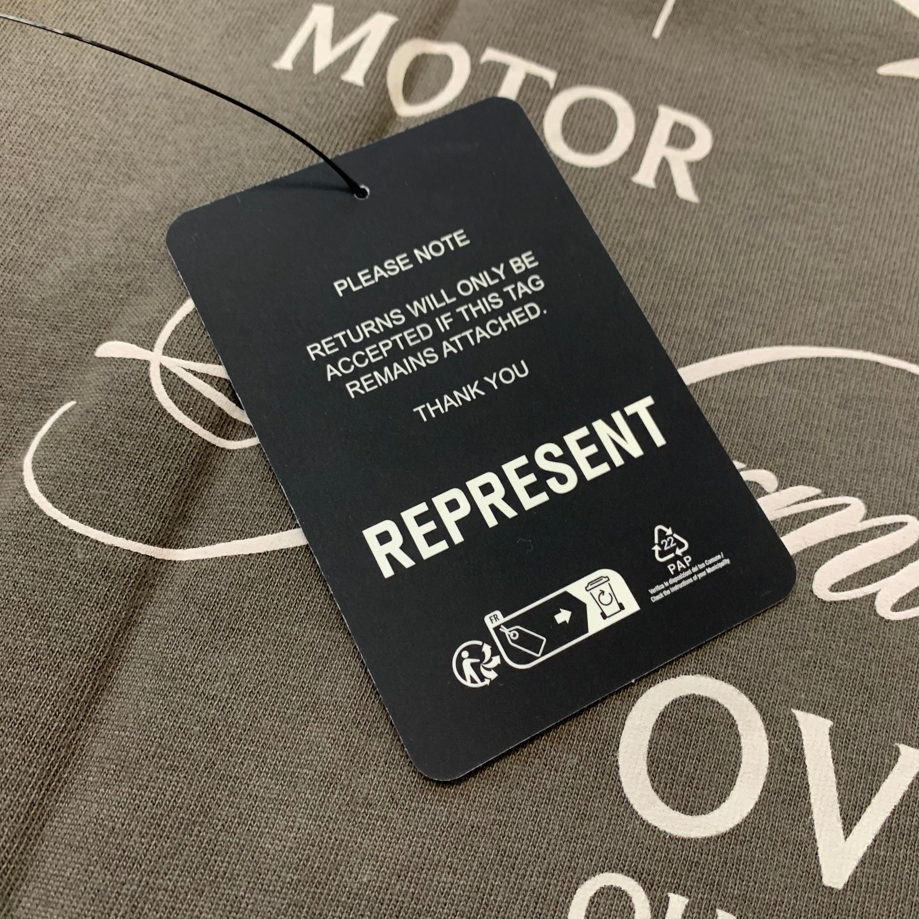 Represent Small Tee Crest Dark Taupe T-Shirt