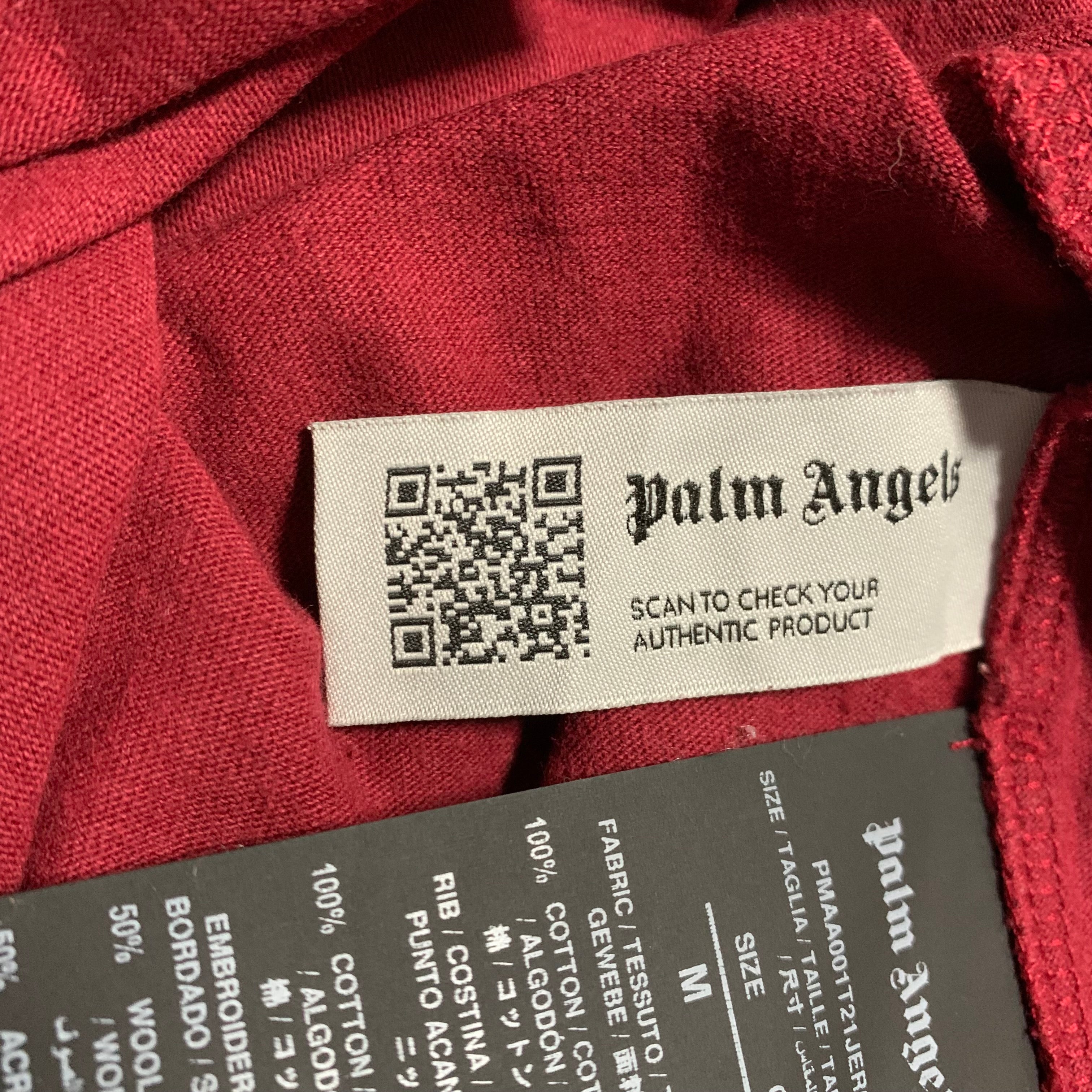 Palm Angels Medium Tee END Bear Rose Burgundy Red T-Shirt Limited Edition