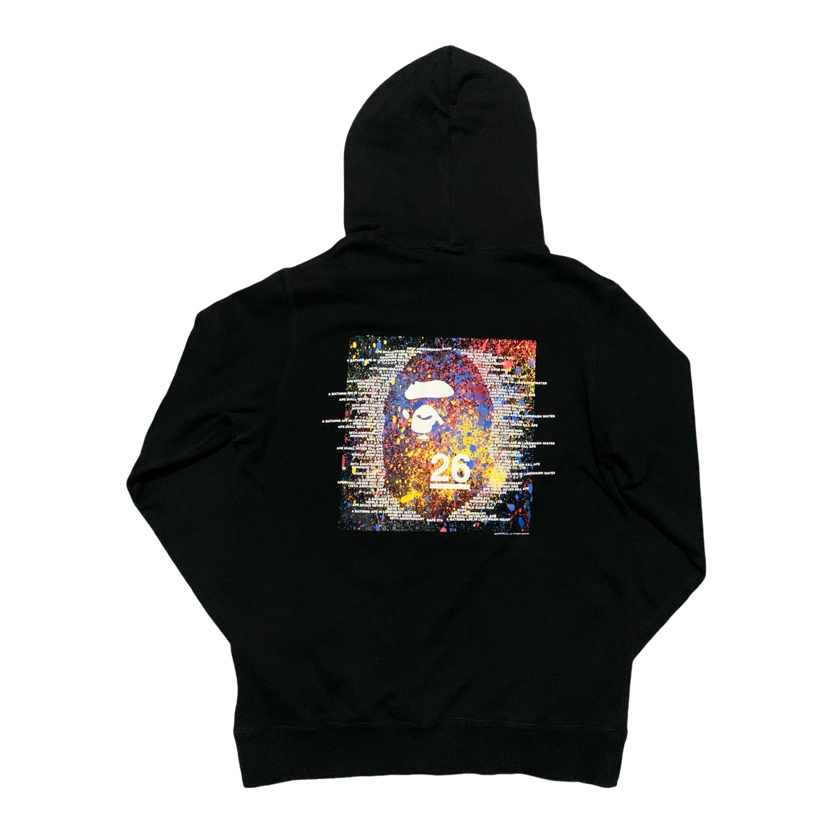 Bape Large Nowhere 26th Anniversary Black Pullover Hoodie 2019