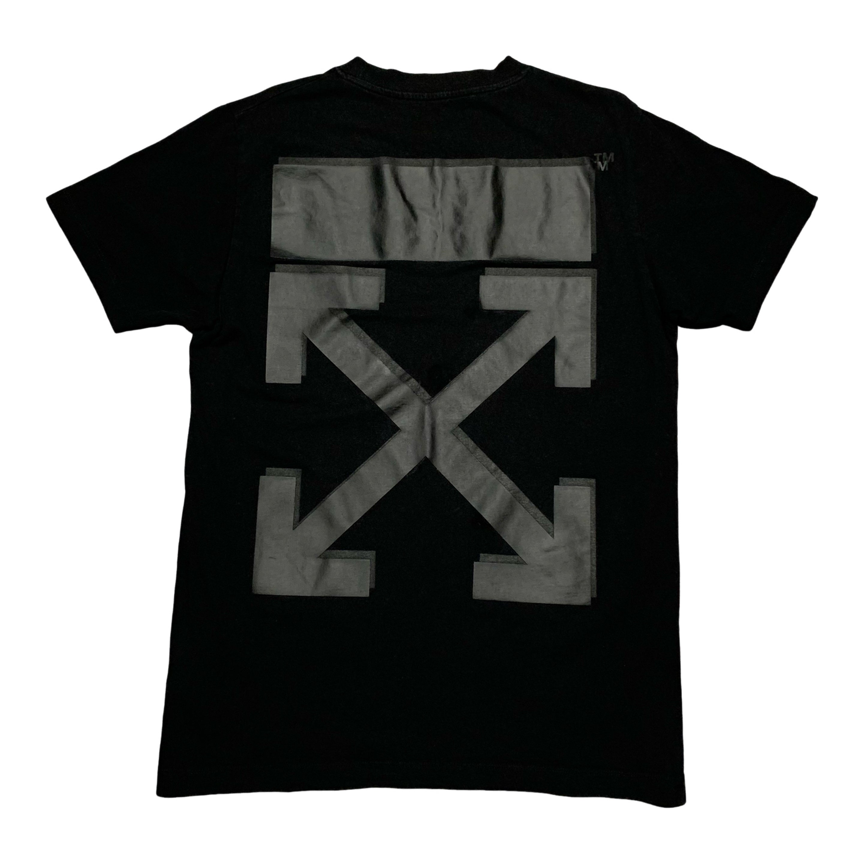 Off White Medium Black Arrows Black Tee Virgil Abloh